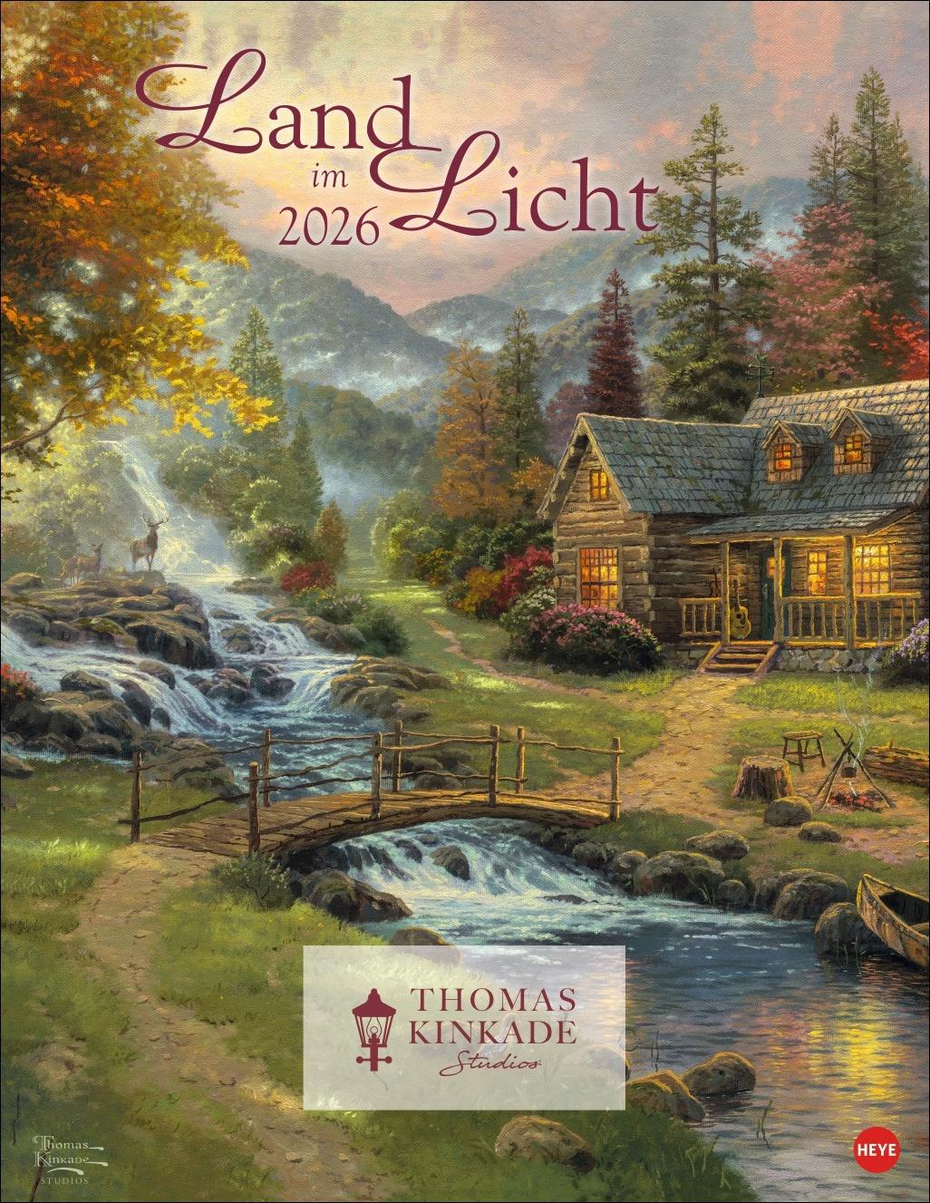 Vorderes Coverbild Thomas Kinkade: Land im Licht Kalender 2026