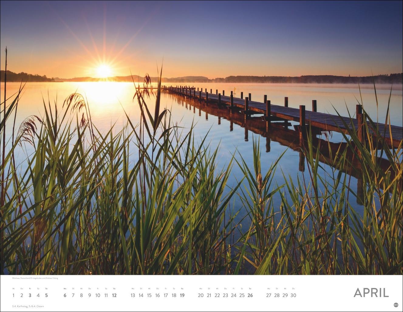 Beispielinhalt (Bild) Seeblicke Posterkalender 2026