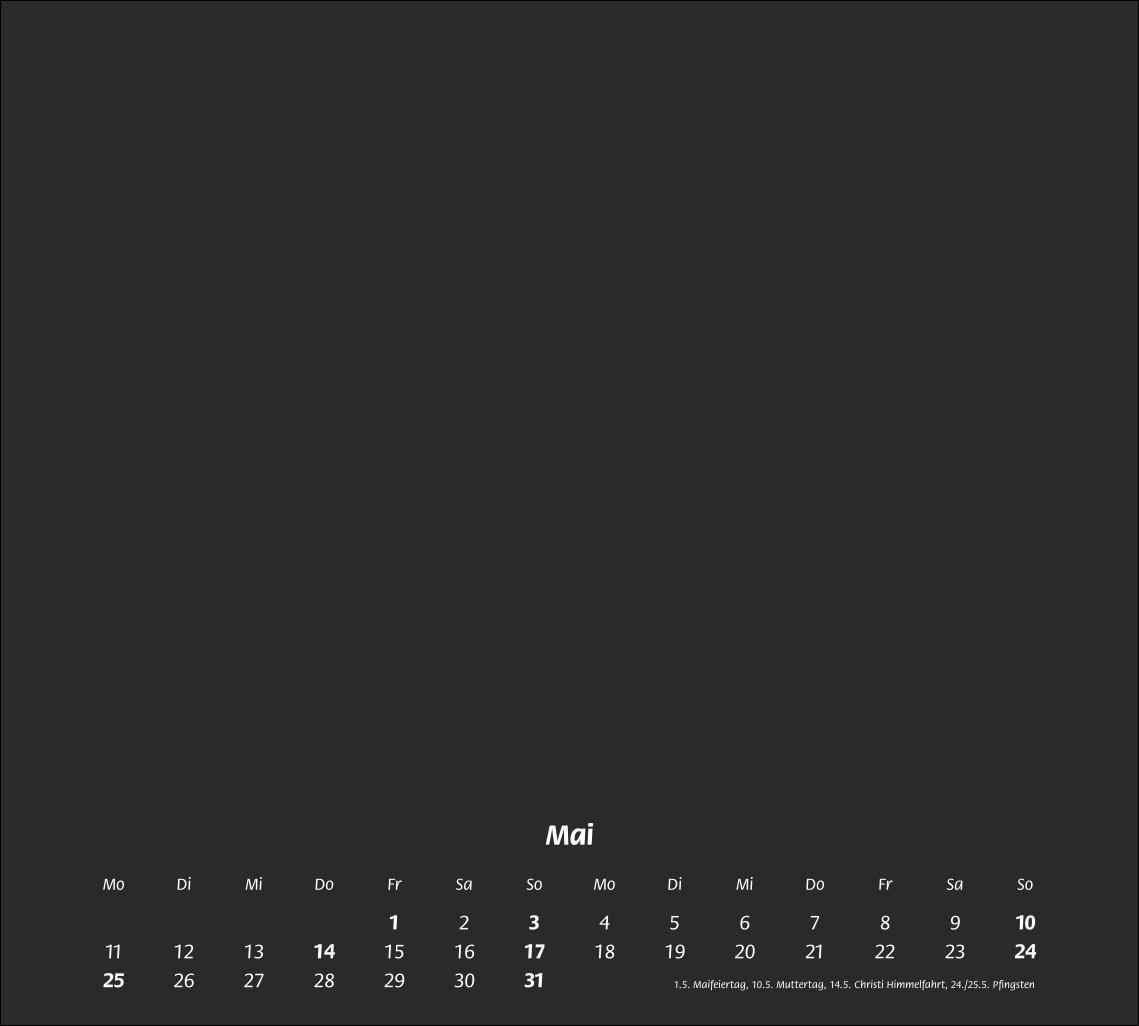 Beispielinhalt (Bild) times&more Bastelkalender schwarz 2026