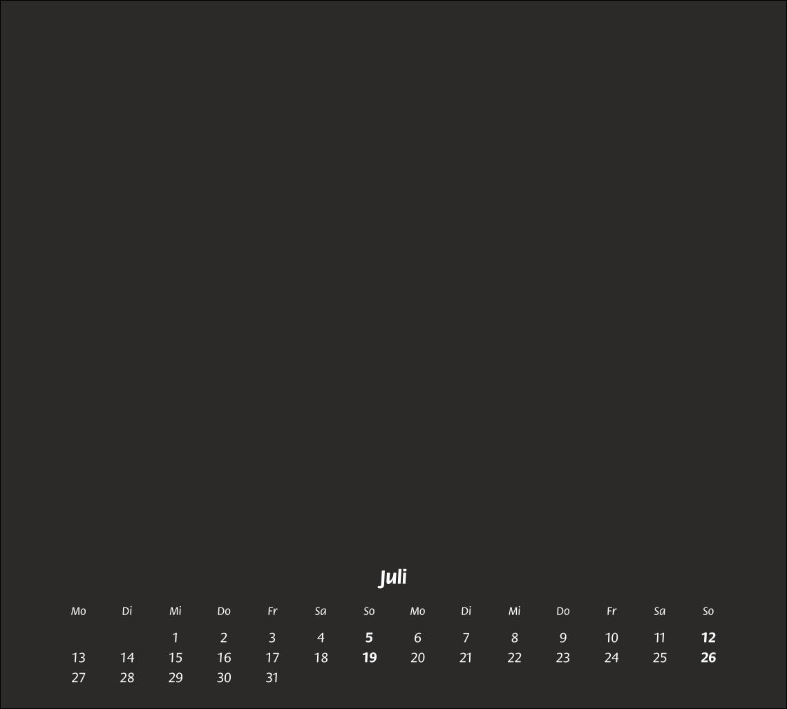 Beispielinhalt (Bild) times&more Bastelkalender schwarz 2026