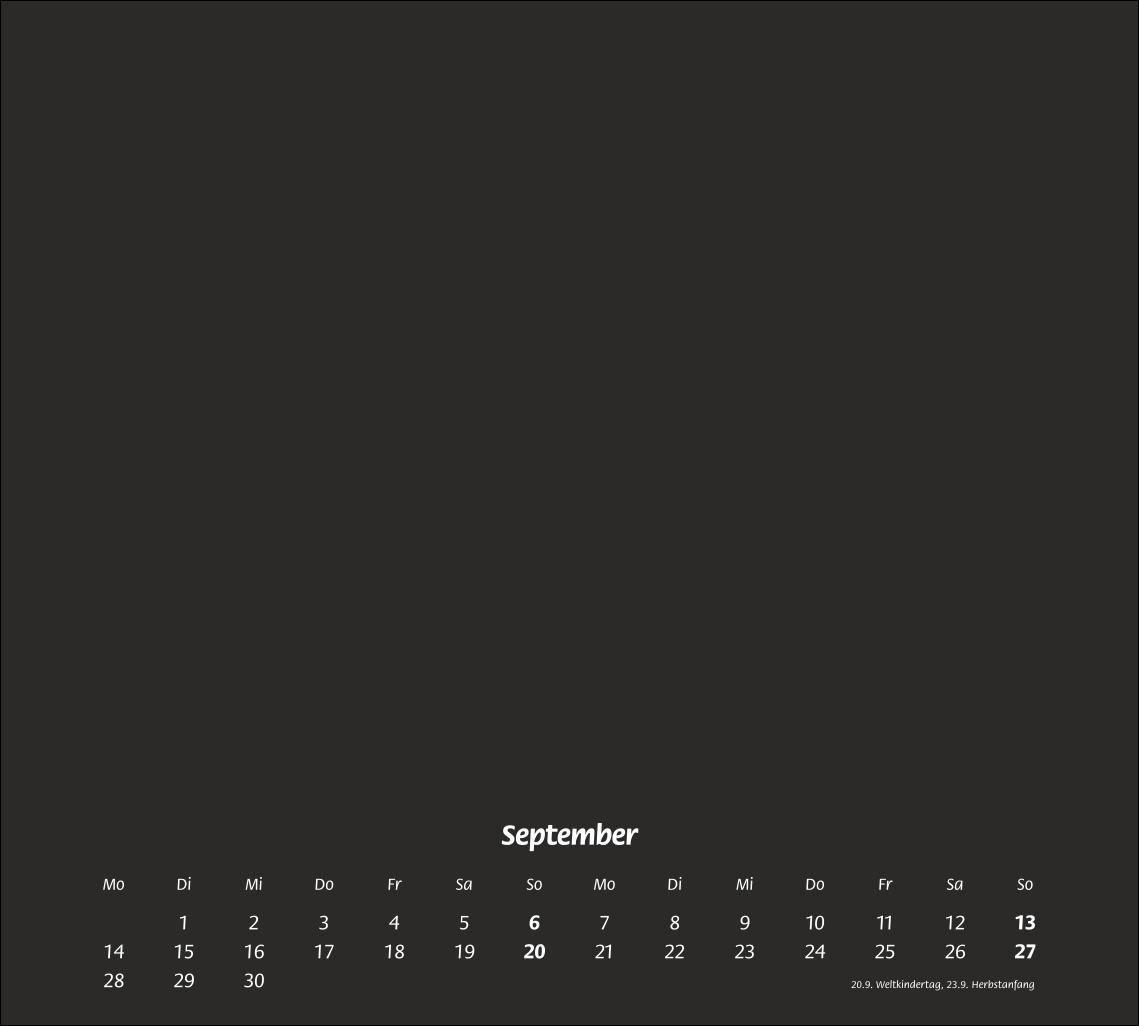 Beispielinhalt (Bild) times&more Bastelkalender schwarz 2026