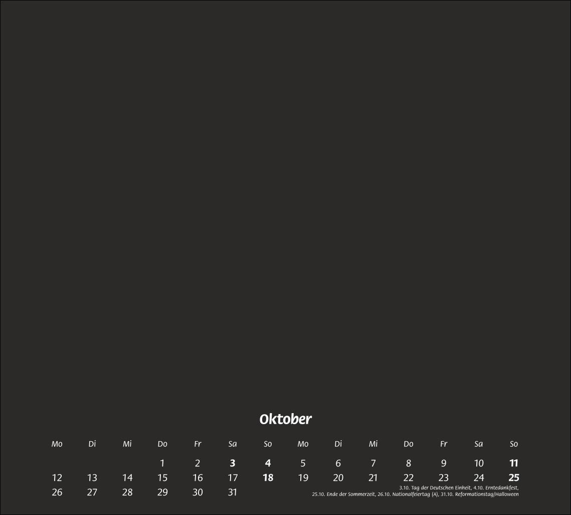 Beispielinhalt (Bild) times&more Bastelkalender schwarz 2026