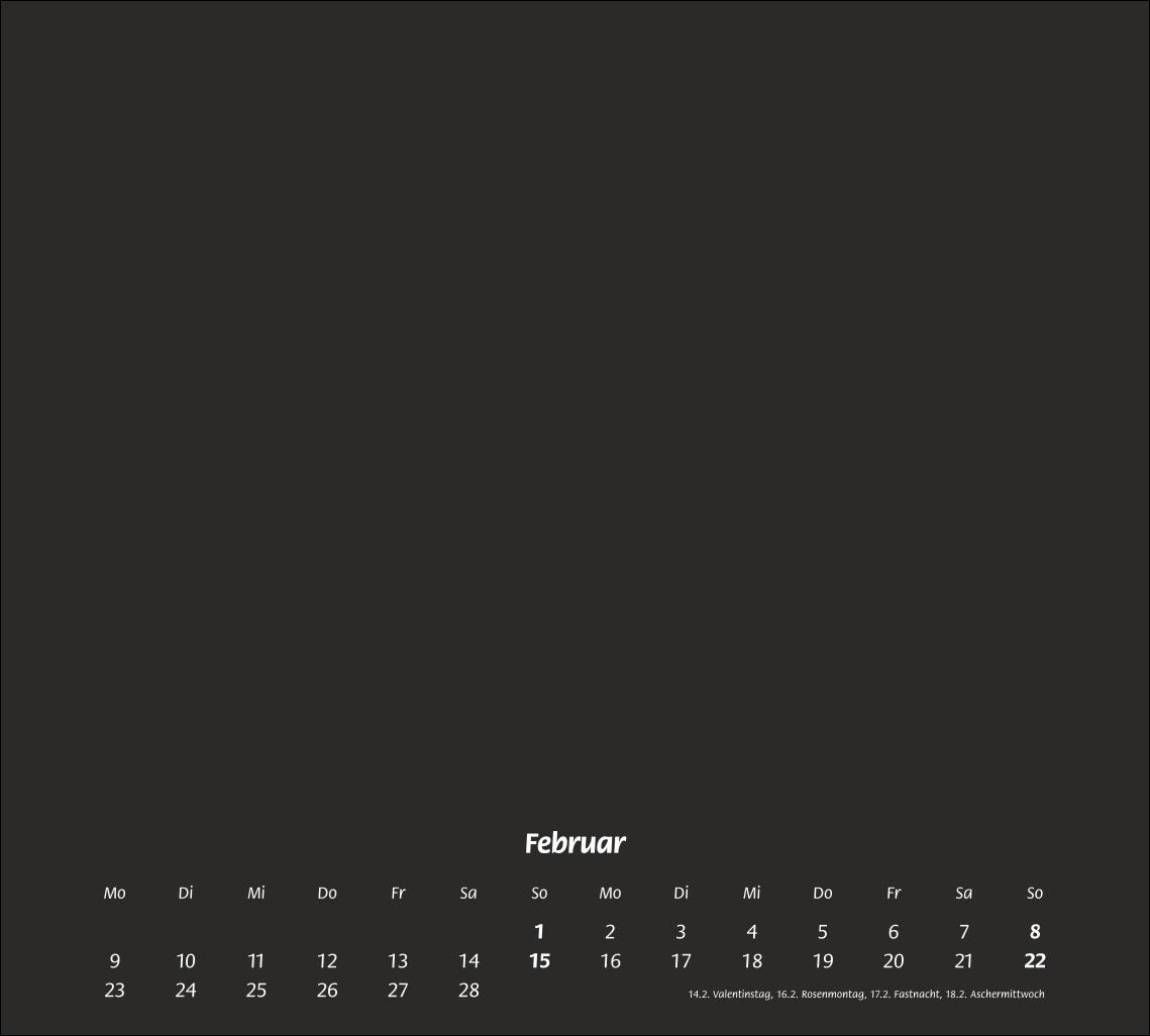 Beispielinhalt (Bild) times&more Bastelkalender schwarz 2026