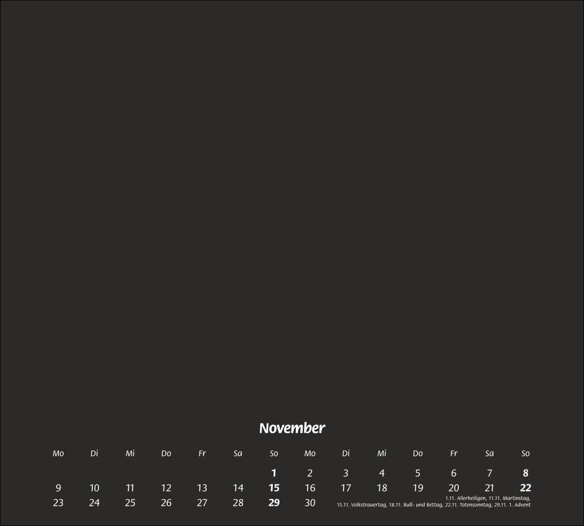 Beispielinhalt (Bild) times&more Bastelkalender schwarz 2026