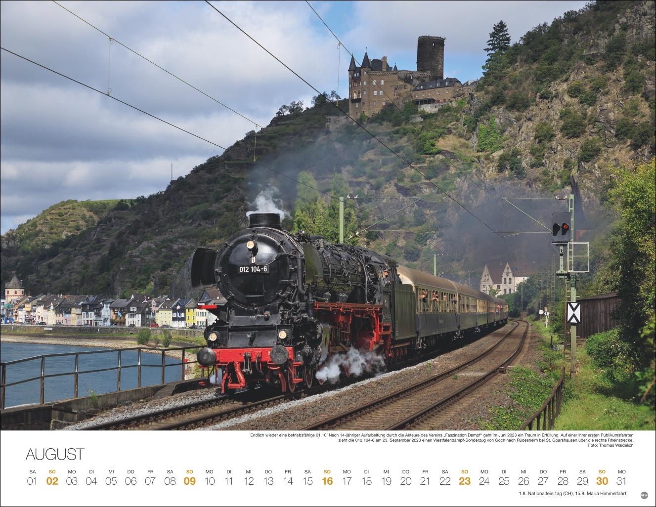 Beispielinhalt (Bild) Feurige Dampfloks Posterkalender 2026