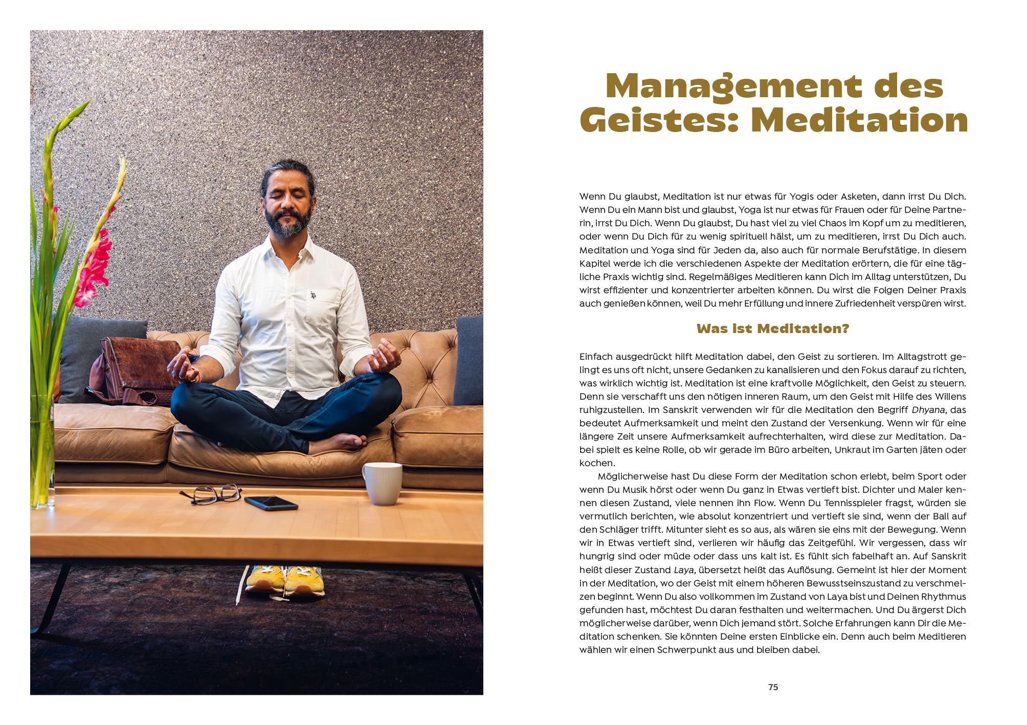 Beispielinhalt (Bild) BESSER LEBEN UND ARBEITEN MIT YOGA