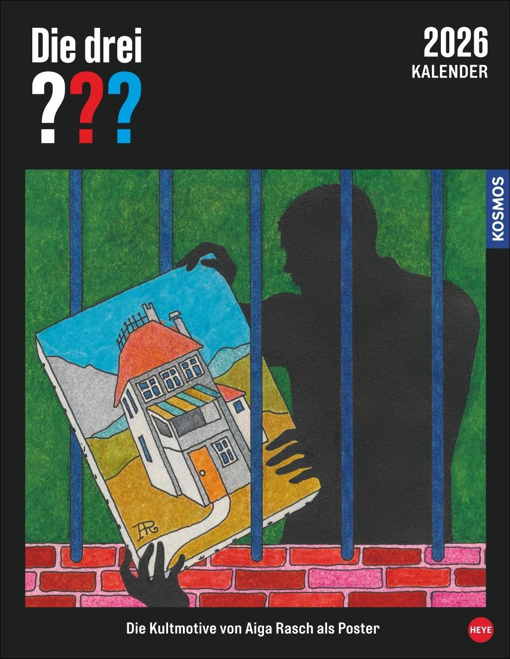 Vorderes Coverbild Die drei ??? Posterkalender 2026