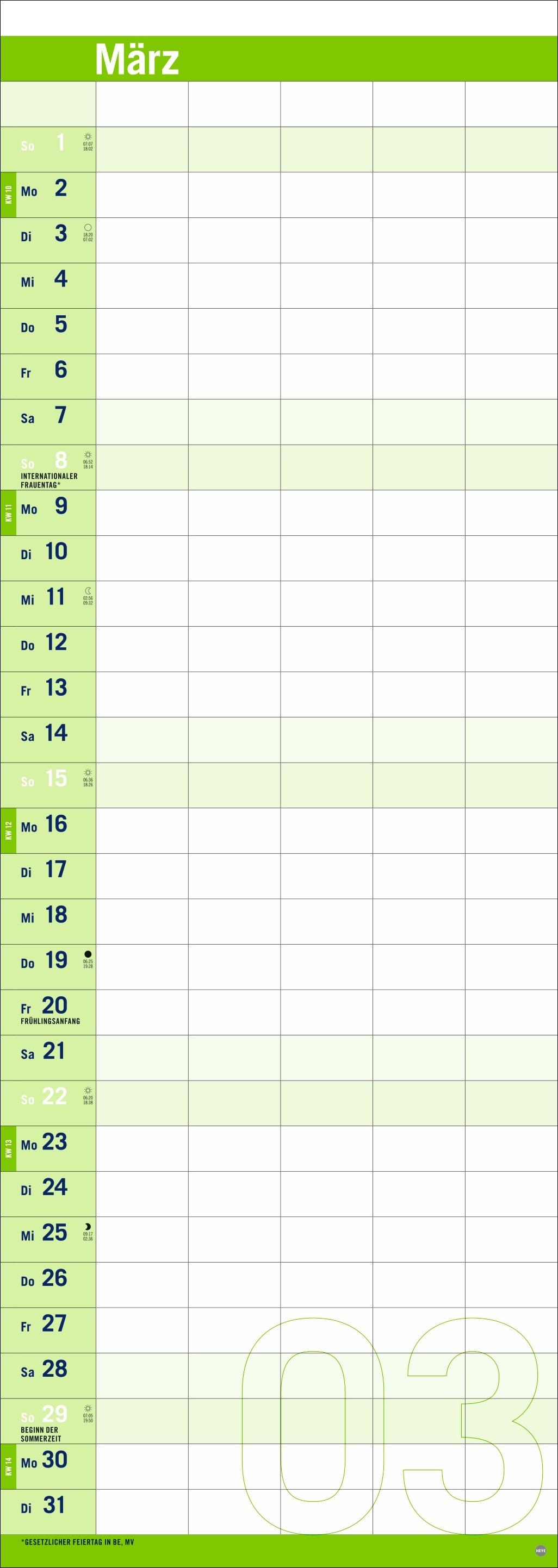 Beispielinhalt (Bild) Allround-Familienplaner Vertical Kalender 2026