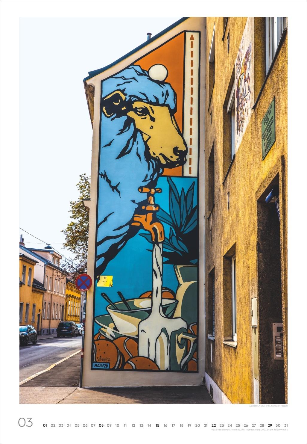 Beispielinhalt (Bild) Streetart Posterkalender 2026