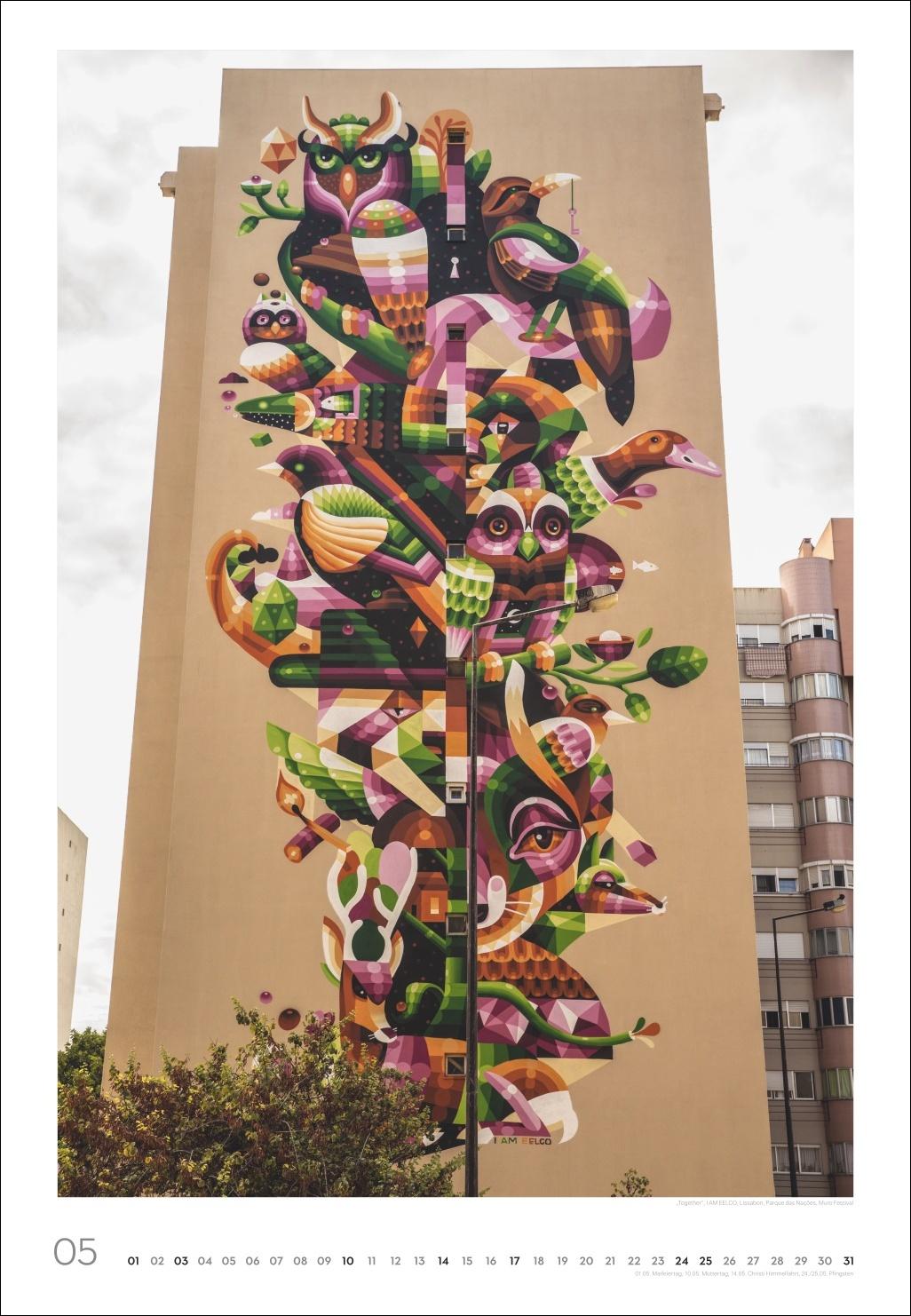 Beispielinhalt (Bild) Streetart Posterkalender 2026