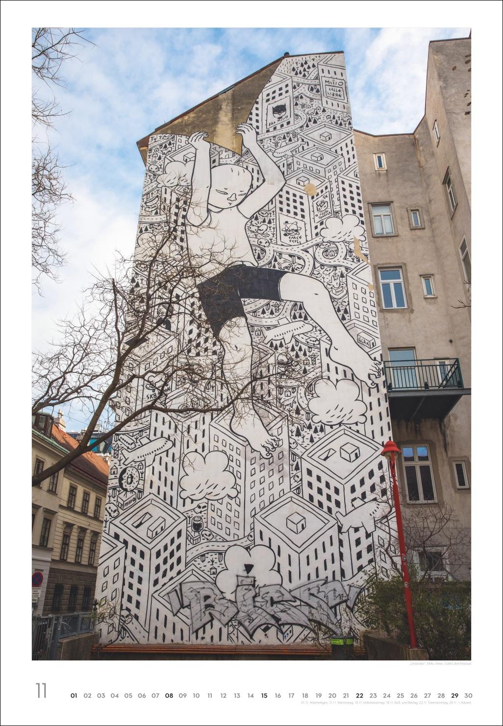 Beispielinhalt (Bild) Streetart Posterkalender 2026