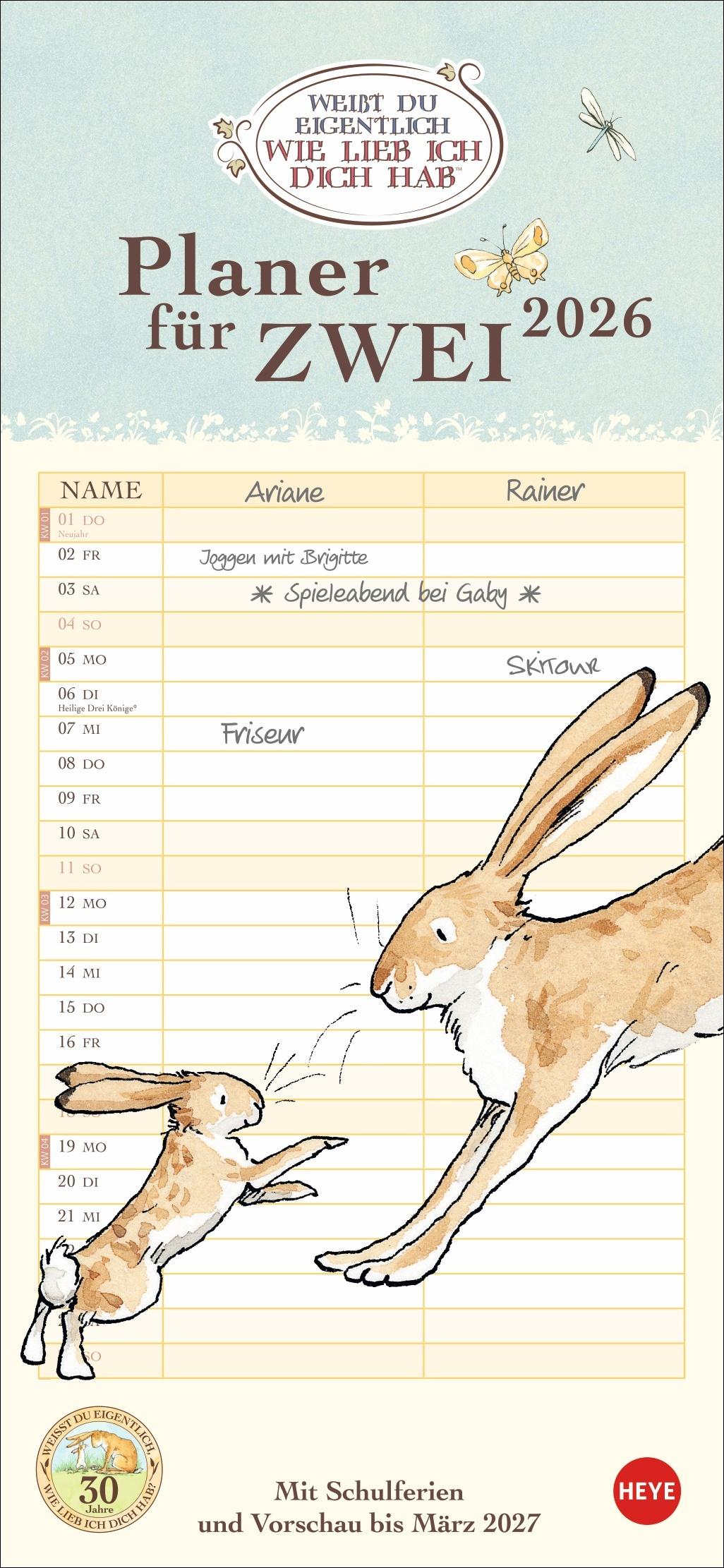 Vorderes Coverbild Weißt du eigentlich, wie lieb ich dich hab? Planer für zwei 2026