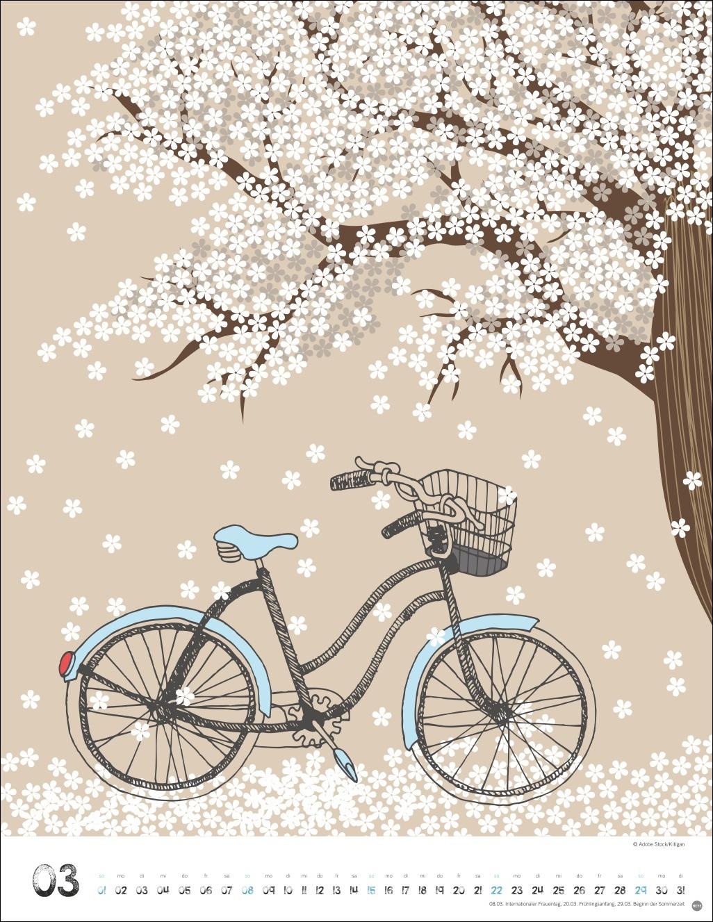 Beispielinhalt (Bild) Bike Art Posterkalender 2026