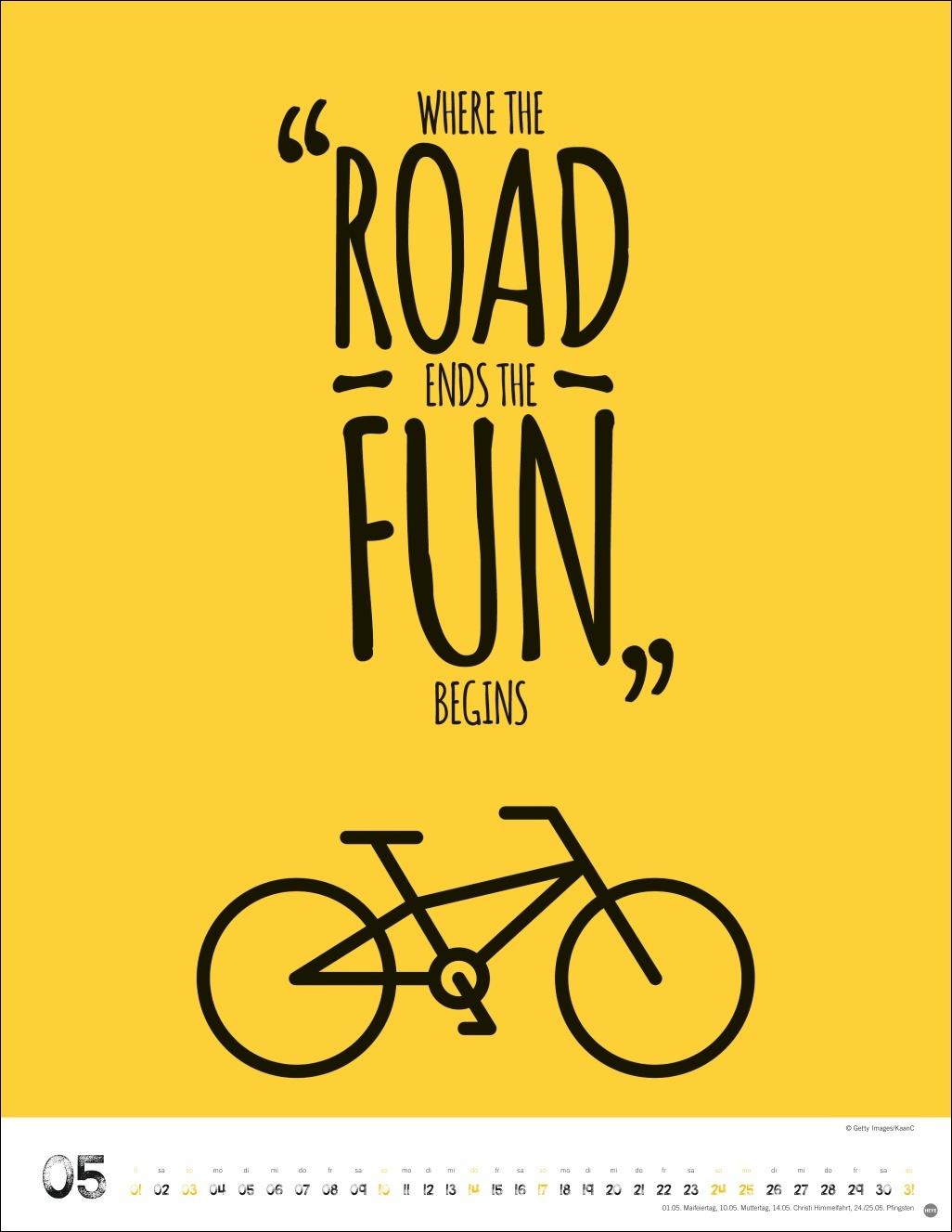 Beispielinhalt (Bild) Bike Art Posterkalender 2026