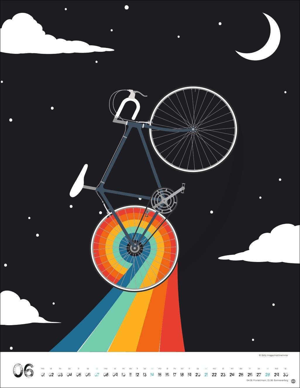 Beispielinhalt (Bild) Bike Art Posterkalender 2026