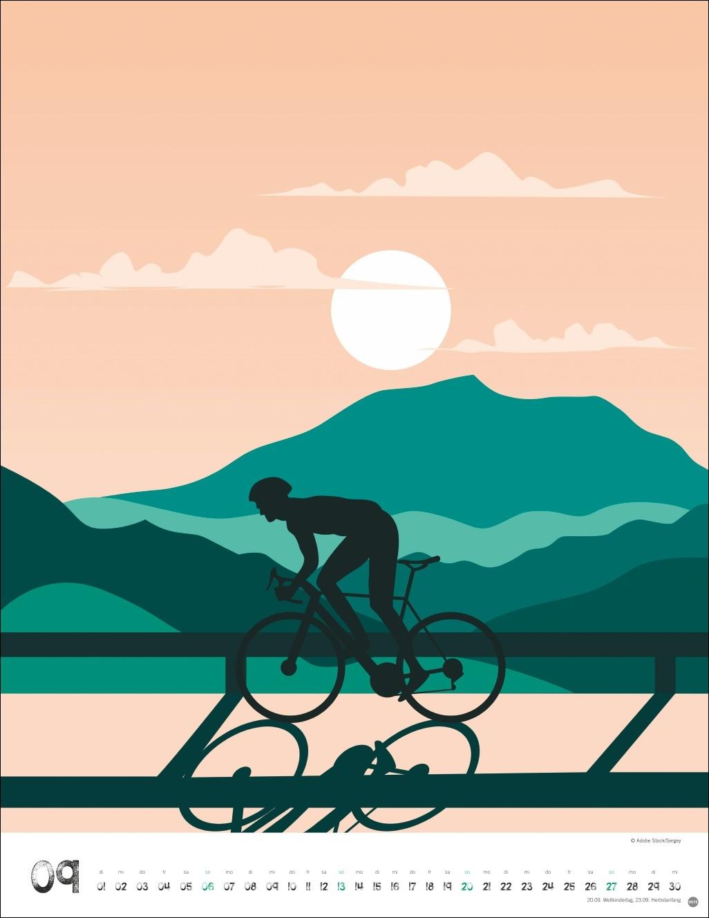 Beispielinhalt (Bild) Bike Art Posterkalender 2026