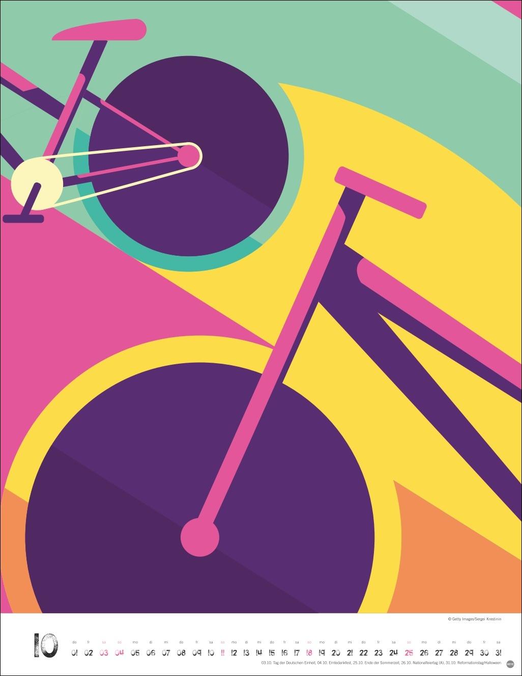 Beispielinhalt (Bild) Bike Art Posterkalender 2026