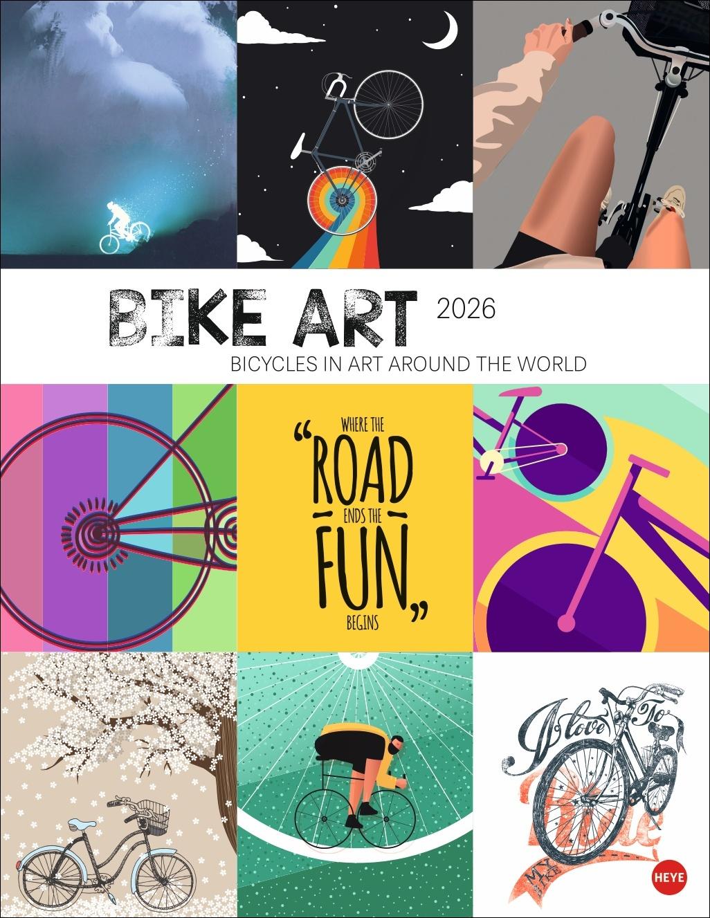 Vorderes Coverbild Bike Art Posterkalender 2026