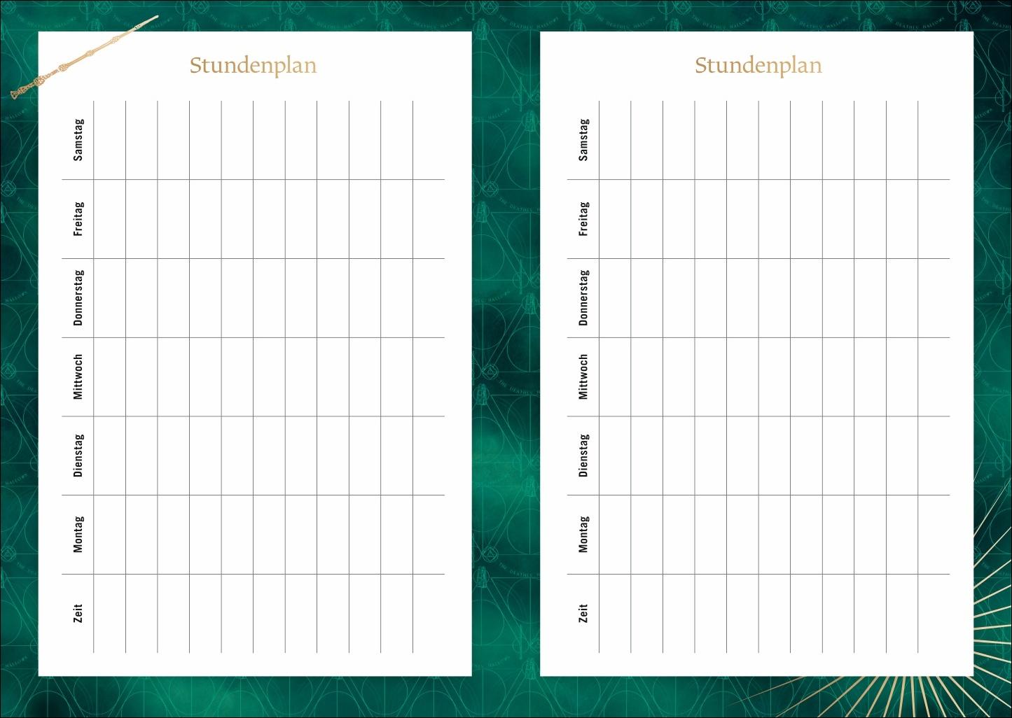Beispielinhalt (Bild) Harry Potter Schülerkalender A5 2026 - 17 Monate ab August 2025