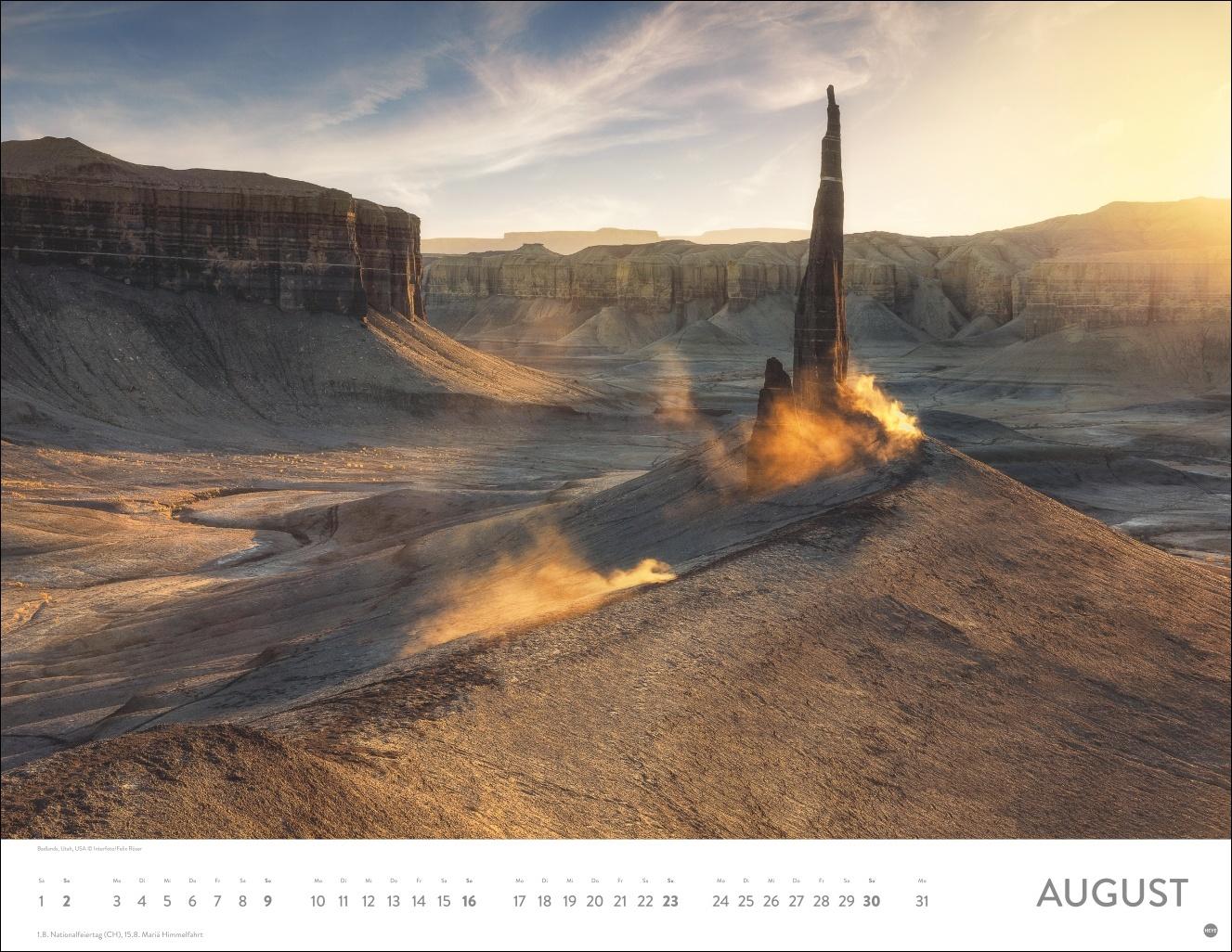 Beispielinhalt (Bild) Magie des Lichts Posterkalender 2026