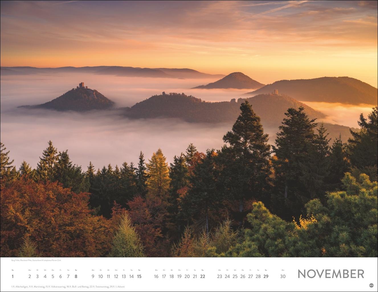 Beispielinhalt (Bild) Magie des Lichts Posterkalender 2026