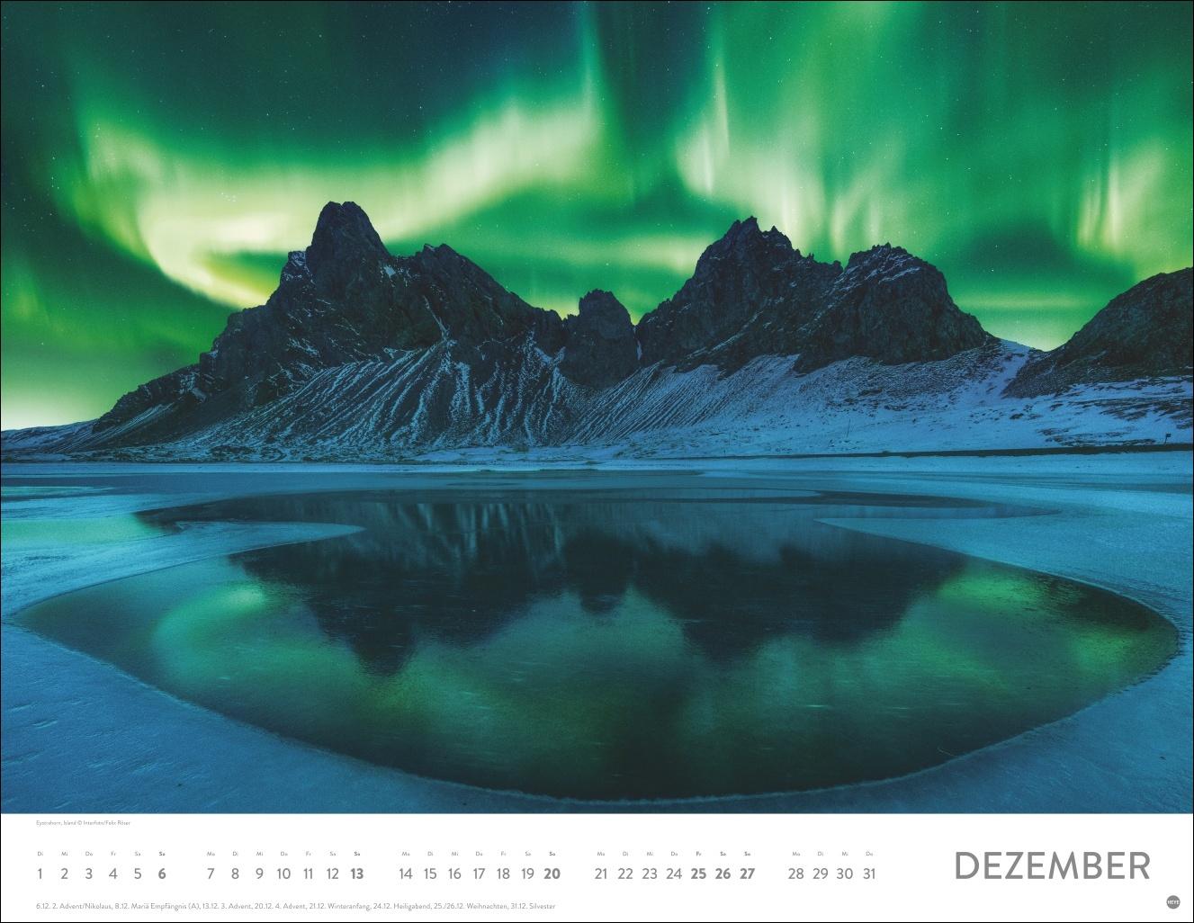 Beispielinhalt (Bild) Magie des Lichts Posterkalender 2026