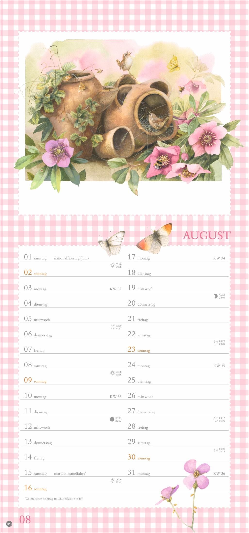 Beispielinhalt (Bild) Marjolein Bastin: Wunder der Natur Kalender 2026