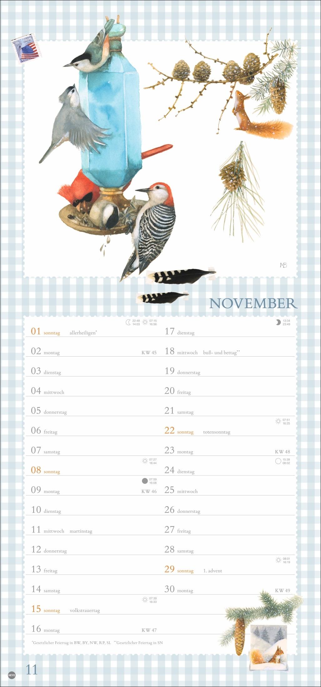 Beispielinhalt (Bild) Marjolein Bastin: Wunder der Natur Kalender 2026