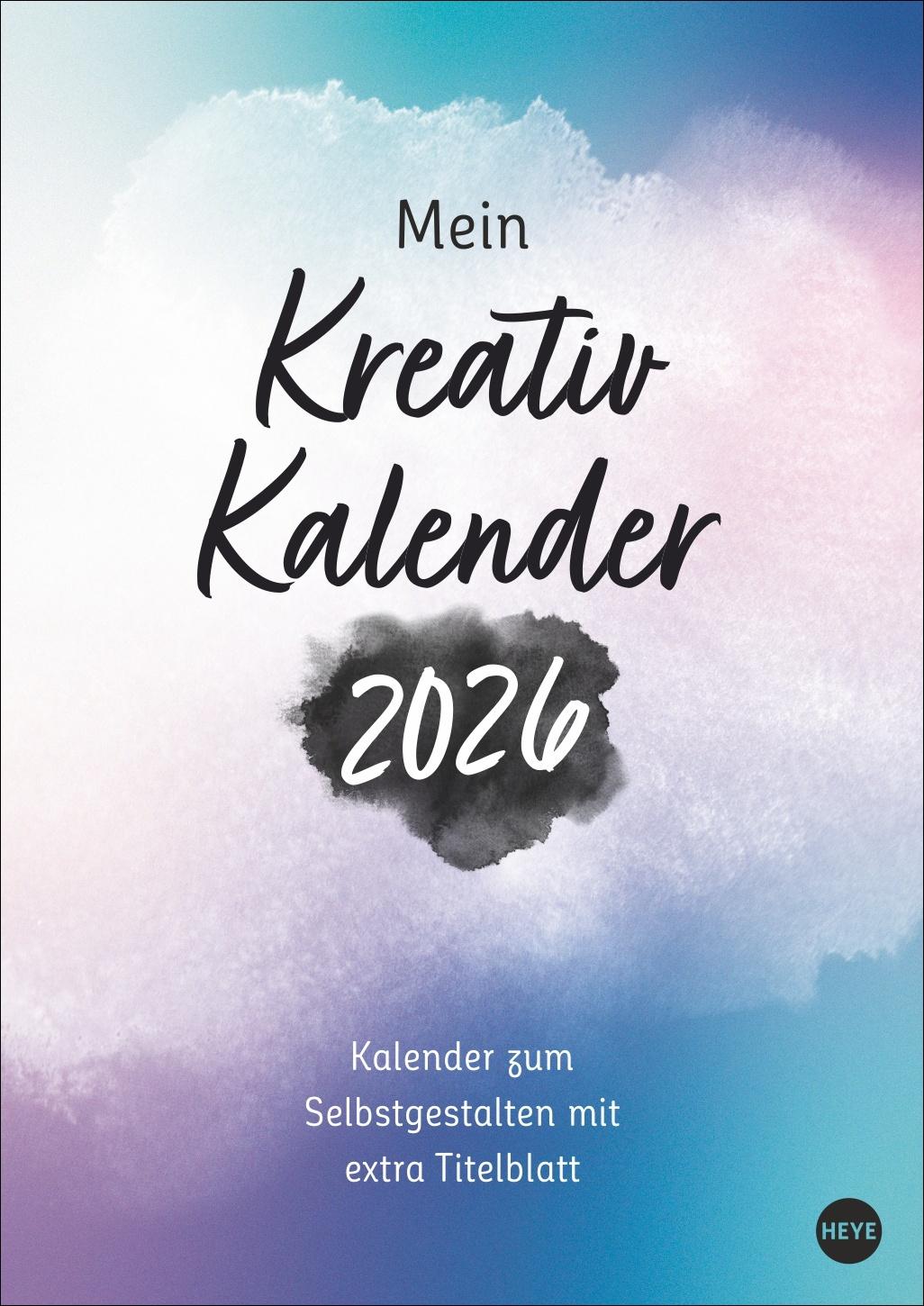 Vorderes Coverbild Kreativkalender Design A4 2026