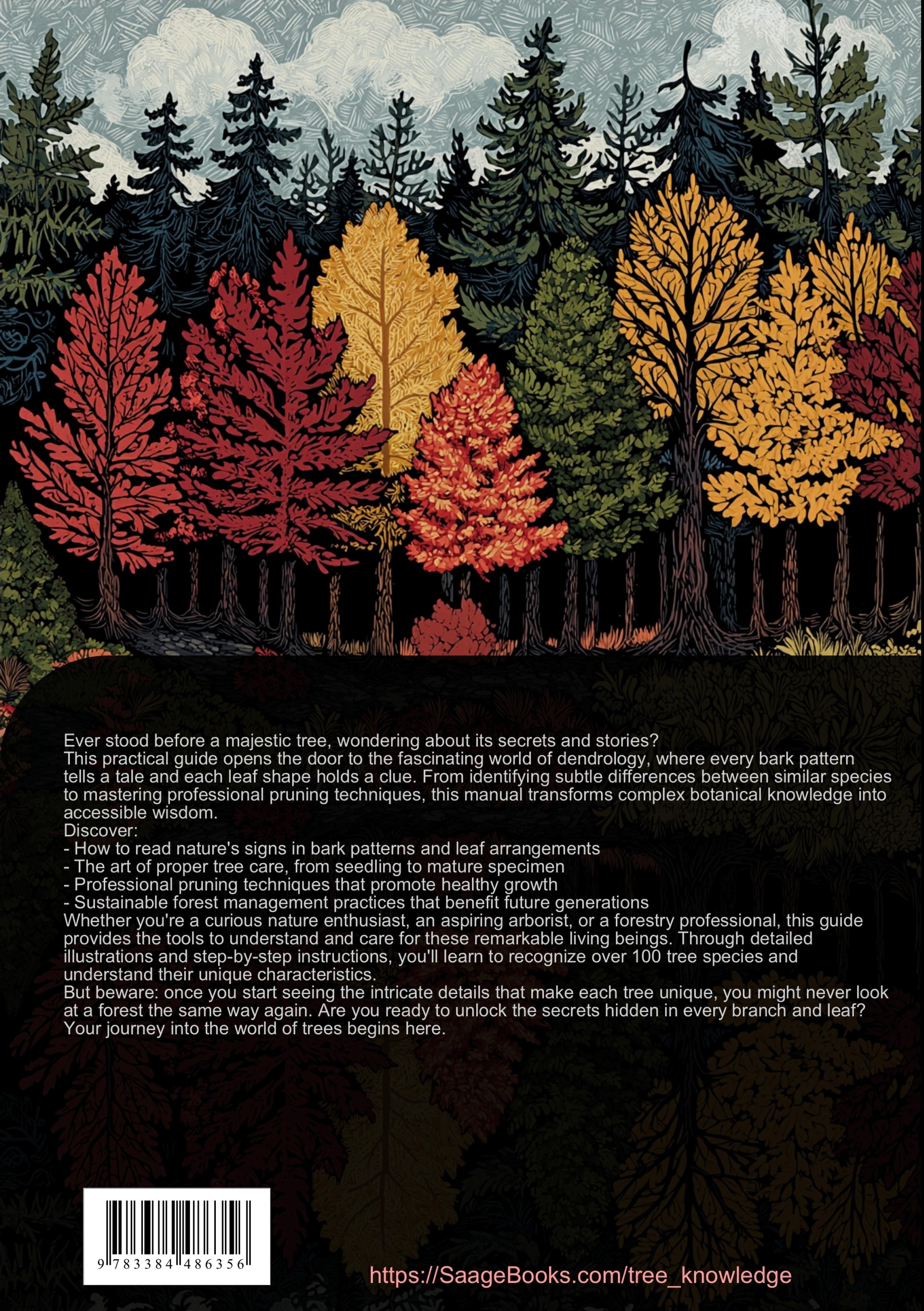 Rückseitencover Tree Identification Guide Book: A Practical Dendrology & Tree Species Manual