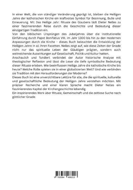 Rückseitencover Das Heilige Jahr: Rituale des Glaubens