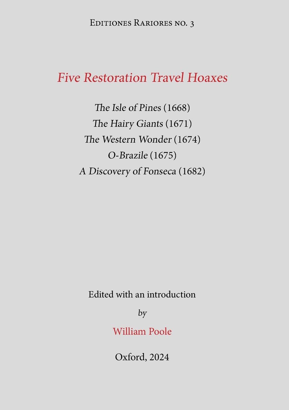 Vorderes Coverbild Five Restoration Travel Hoaxes