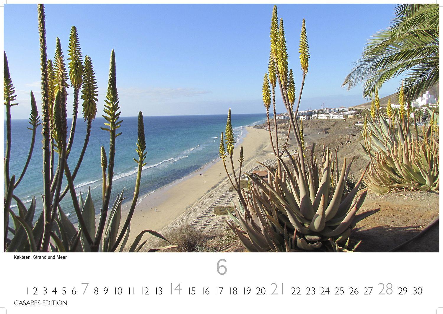 Beispielinhalt (Bild) Fuerteventura Kalender 2026 - Wandkalender | Fotokalender Spanien 24x35 cm - . mit Traumstränden, Sonne & Insel-Highlights
