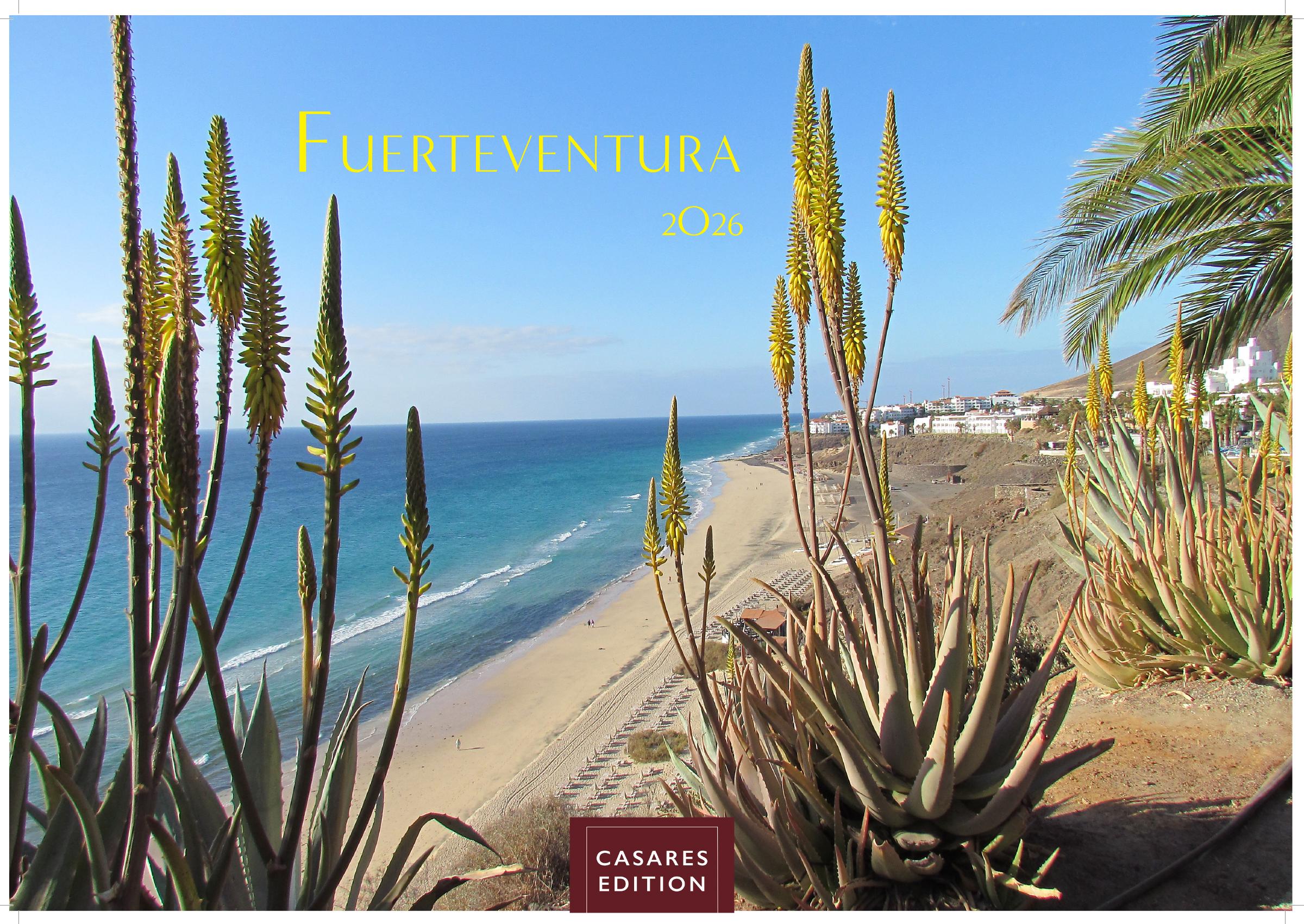 Vorderes Coverbild Fuerteventura Kalender 2026 - Wandkalender | Fotokalender Spanien 24x35 cm - . mit Traumstränden, Sonne & Insel-Highlights