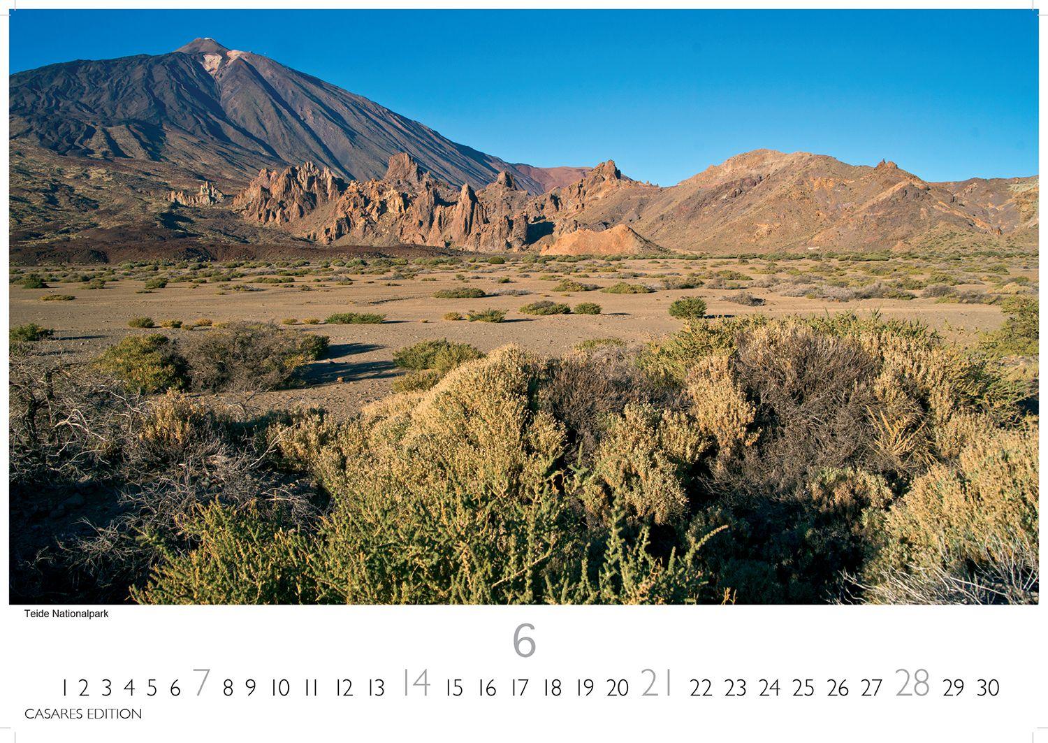 Beispielinhalt (Bild) Teneriffa Kalender 2026 - Wandkalender | Fotokalender Spanien 35x50cm - . mit atemberaubenden Fotos von Teneriffa, Natur, Stränden & Sehenswürdigkeiten | Perfekt für Fans der Kanarischen Insel.