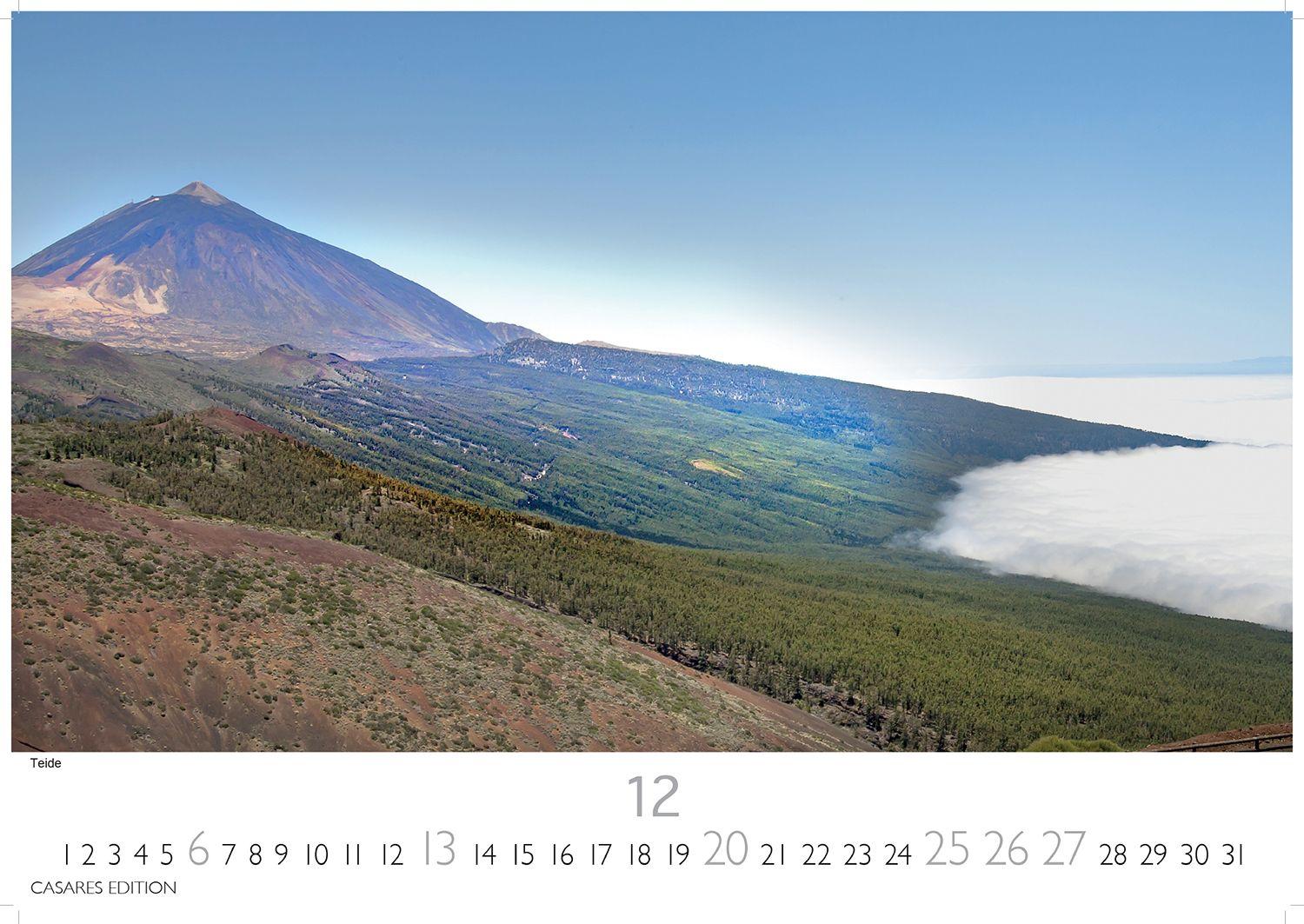 Beispielinhalt (Bild) Teneriffa Kalender 2026 - Wandkalender | Fotokalender Spanien 35x50cm - . mit atemberaubenden Fotos von Teneriffa, Natur, Stränden & Sehenswürdigkeiten | Perfekt für Fans der Kanarischen Insel.