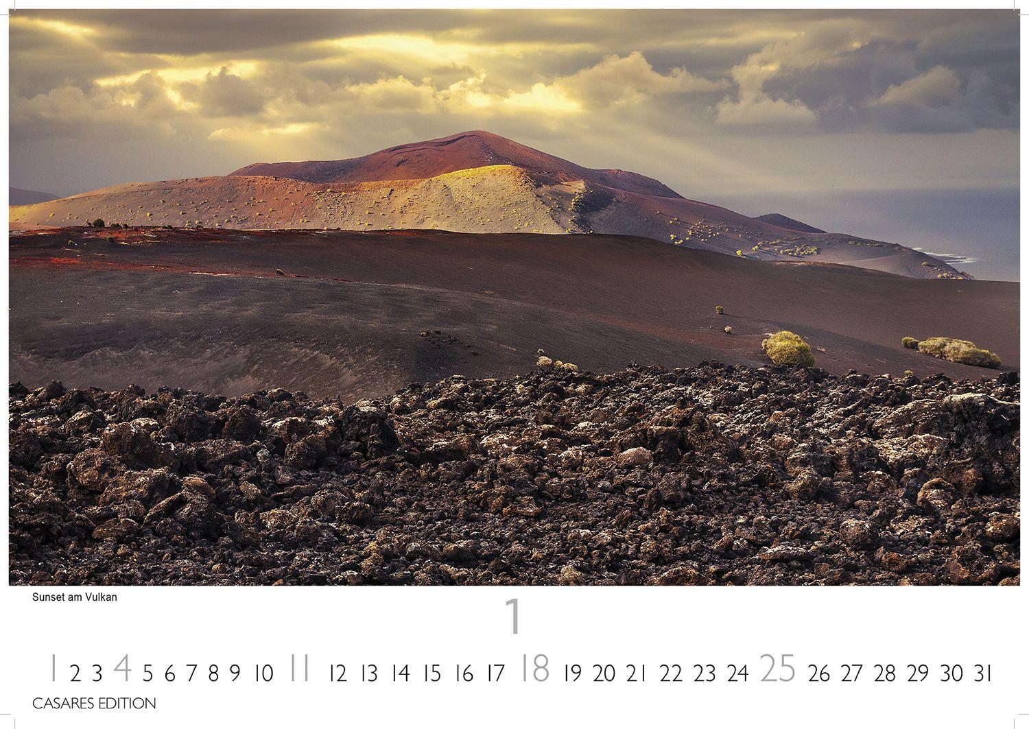 Beispielinhalt (Bild) Lanzarote Kalender 2026 - Wandkalender | Fotokalender Spanien 24x35 cm- - . mit beeindruckenden Bildern von Lanzarote
