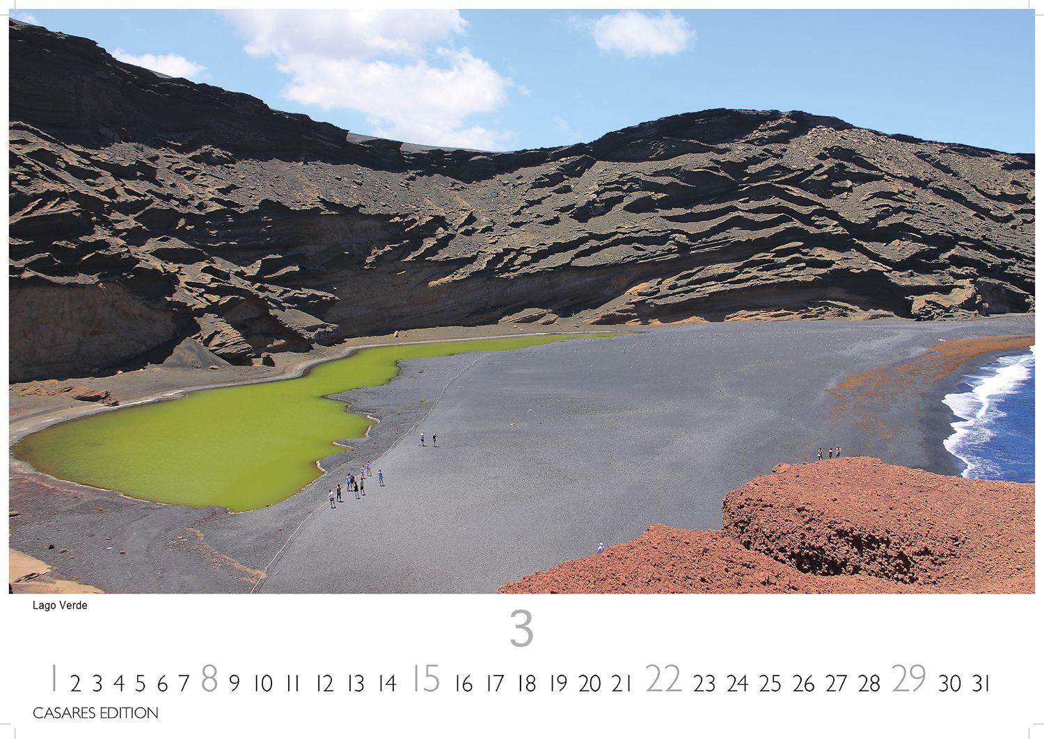Beispielinhalt (Bild) Lanzarote Kalender 2026 - Wandkalender | Fotokalender Spanien 24x35 cm- - . mit beeindruckenden Bildern von Lanzarote