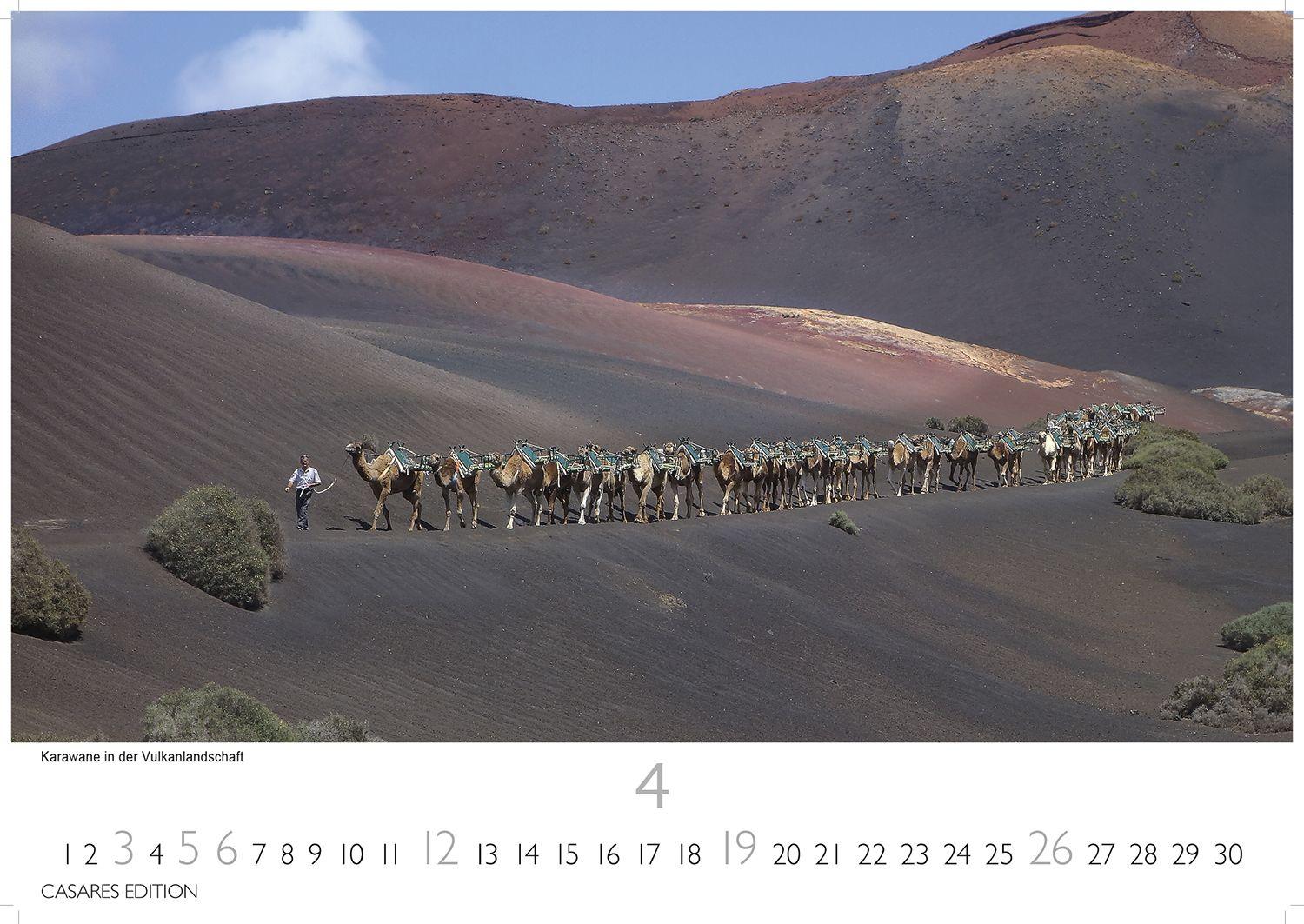 Beispielinhalt (Bild) Lanzarote Kalender 2026 - Wandkalender | Fotokalender Spanien 24x35 cm- - . mit beeindruckenden Bildern von Lanzarote