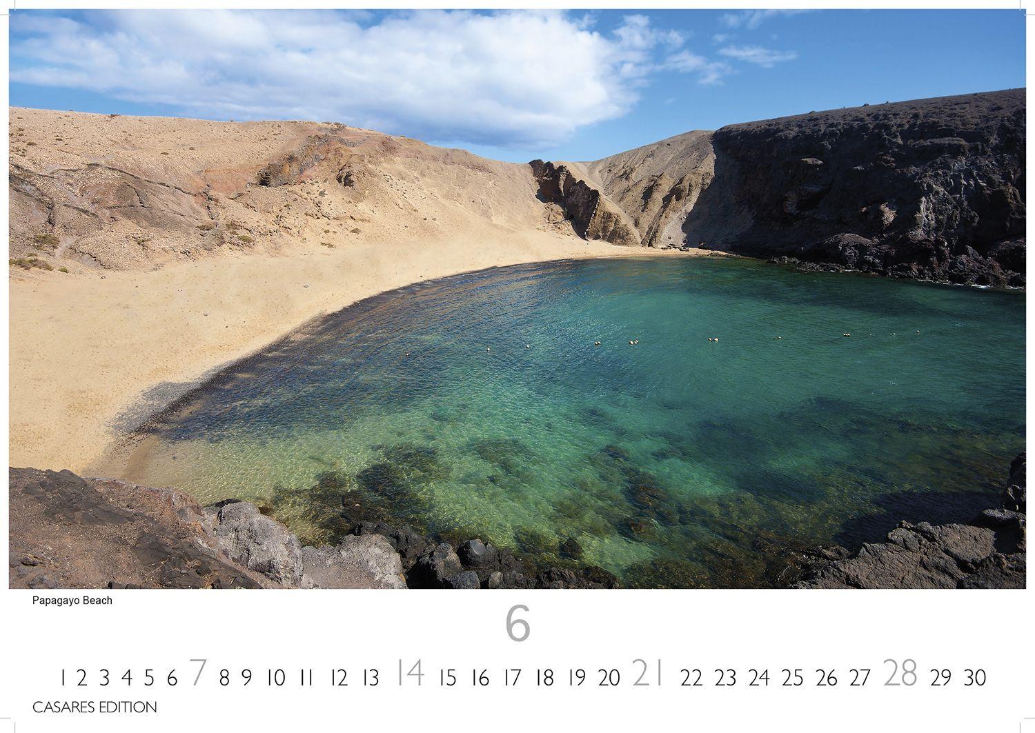 Beispielinhalt (Bild) Lanzarote Kalender 2026 - Wandkalender | Fotokalender Spanien 24x35 cm- - . mit beeindruckenden Bildern von Lanzarote