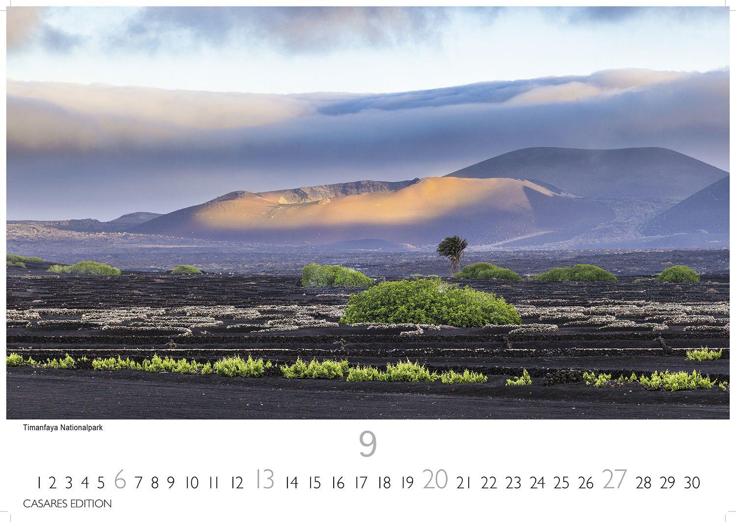 Beispielinhalt (Bild) Lanzarote Kalender 2026 - Wandkalender | Fotokalender Spanien 24x35 cm- - . mit beeindruckenden Bildern von Lanzarote