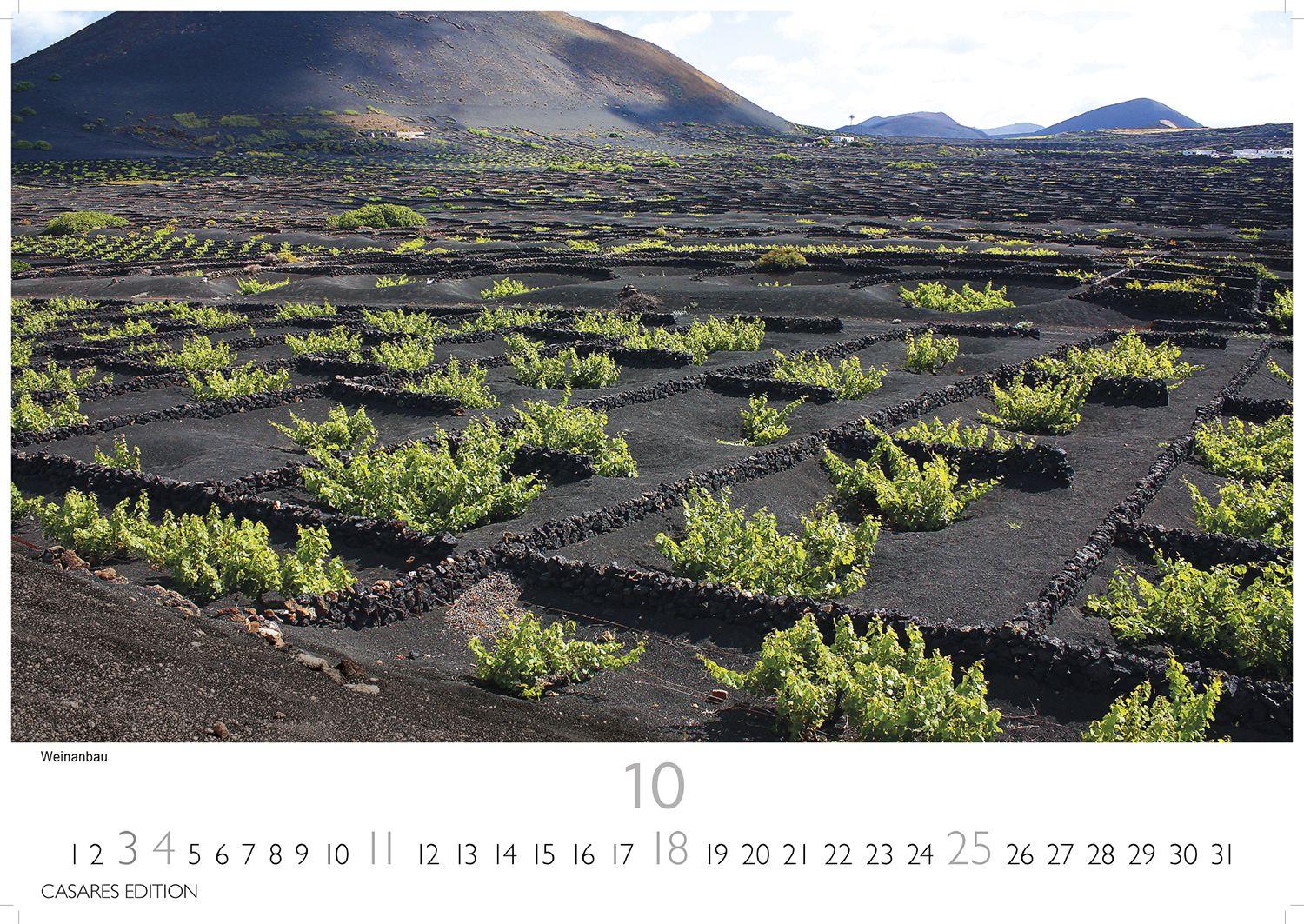 Beispielinhalt (Bild) Lanzarote Kalender 2026 - Wandkalender | Fotokalender Spanien 24x35 cm- - . mit beeindruckenden Bildern von Lanzarote