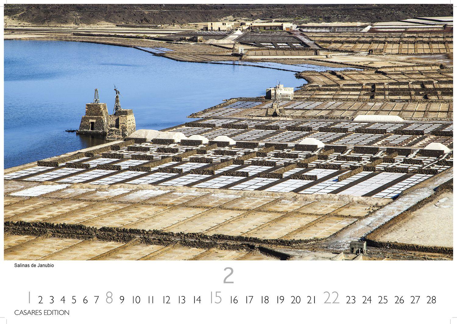 Beispielinhalt (Bild) Lanzarote Kalender 2026 - Wandkalender | Fotokalender Spanien 24x35 cm- - . mit beeindruckenden Bildern von Lanzarote