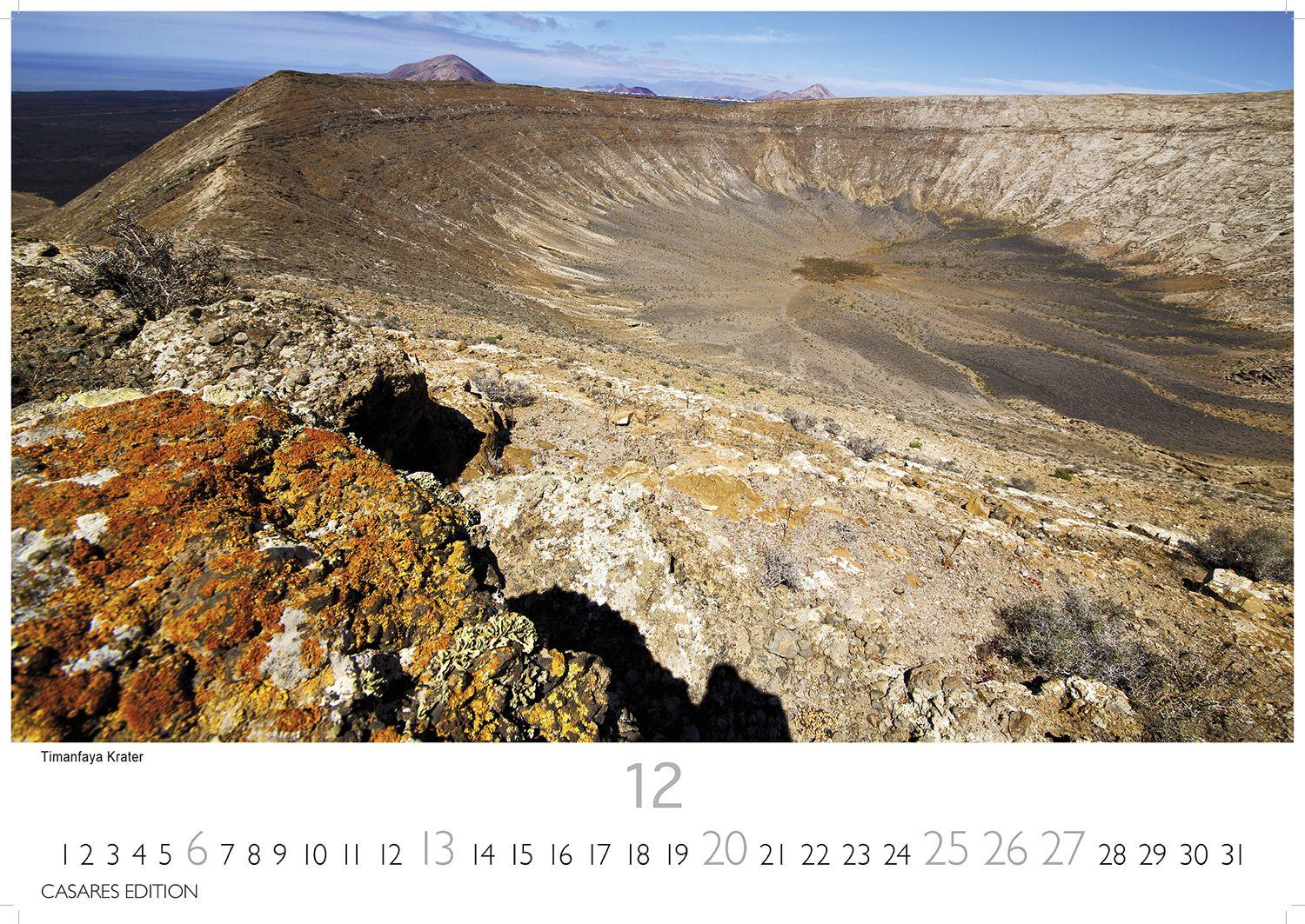 Beispielinhalt (Bild) Lanzarote Kalender 2026 - Wandkalender | Fotokalender Spanien 24x35 cm- - . mit beeindruckenden Bildern von Lanzarote