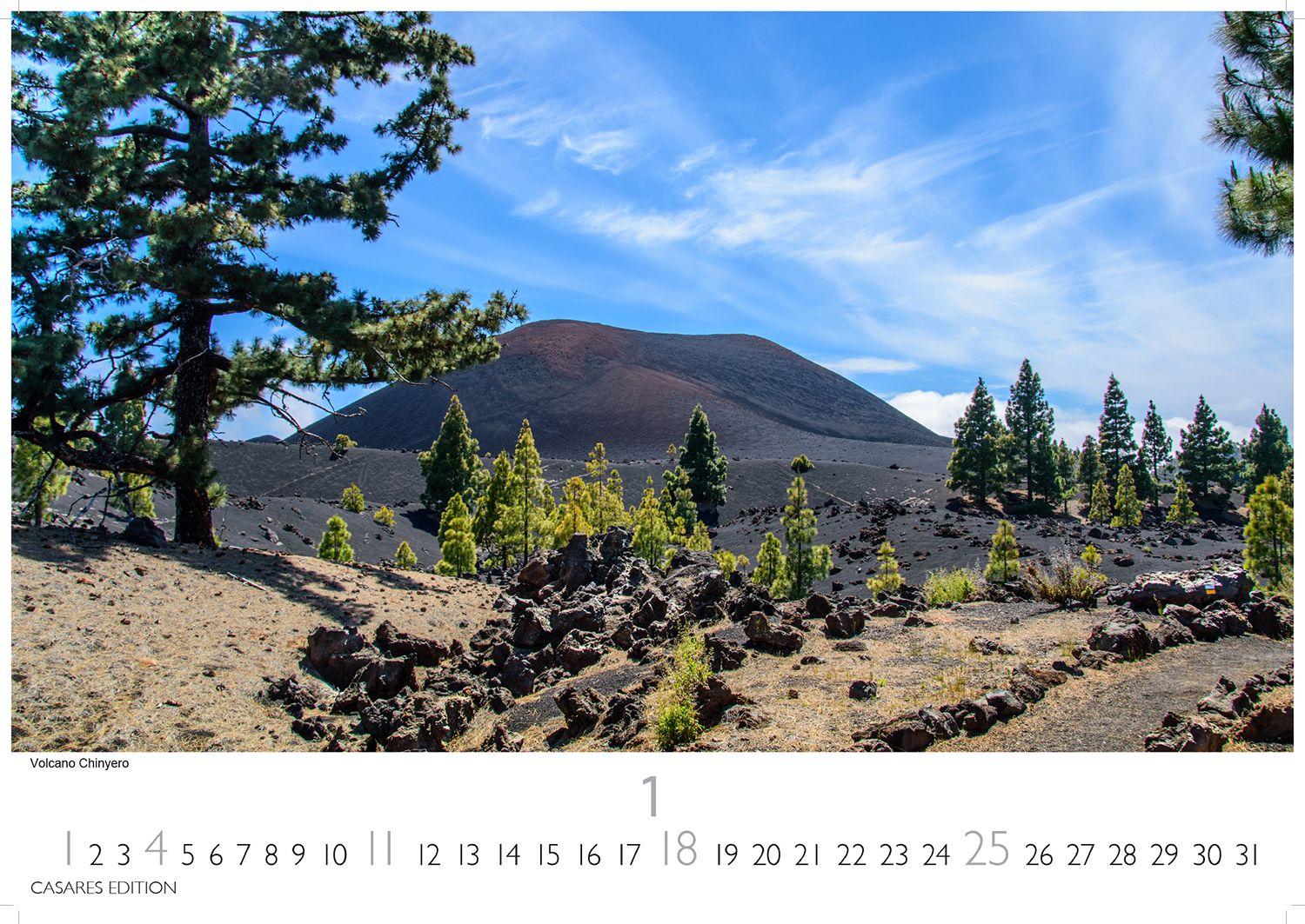 Beispielinhalt (Bild) Teneriffa Kalender 2026 - Wandkalender | Fotokalender Spanien 24x35 cm - . mit atemberaubenden Fotos von Teneriffa, Natur, Stränden & Sehenswürdigkeiten | Perfekt für Fans der Kanarischen Insel.