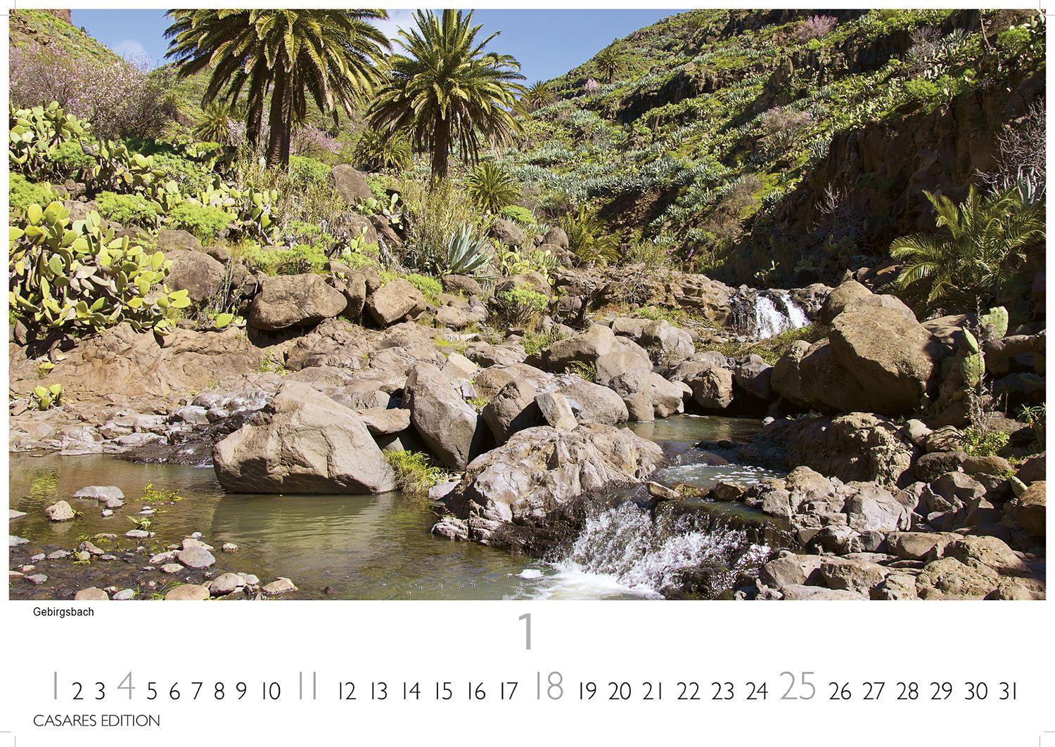 Beispielinhalt (Bild) La Gomera Kalender 2026 - Wandkalender | Fotokalender Spanien 24x35 cm - Atemberaubender . mit den schönsten Motiven der Kanareninsel