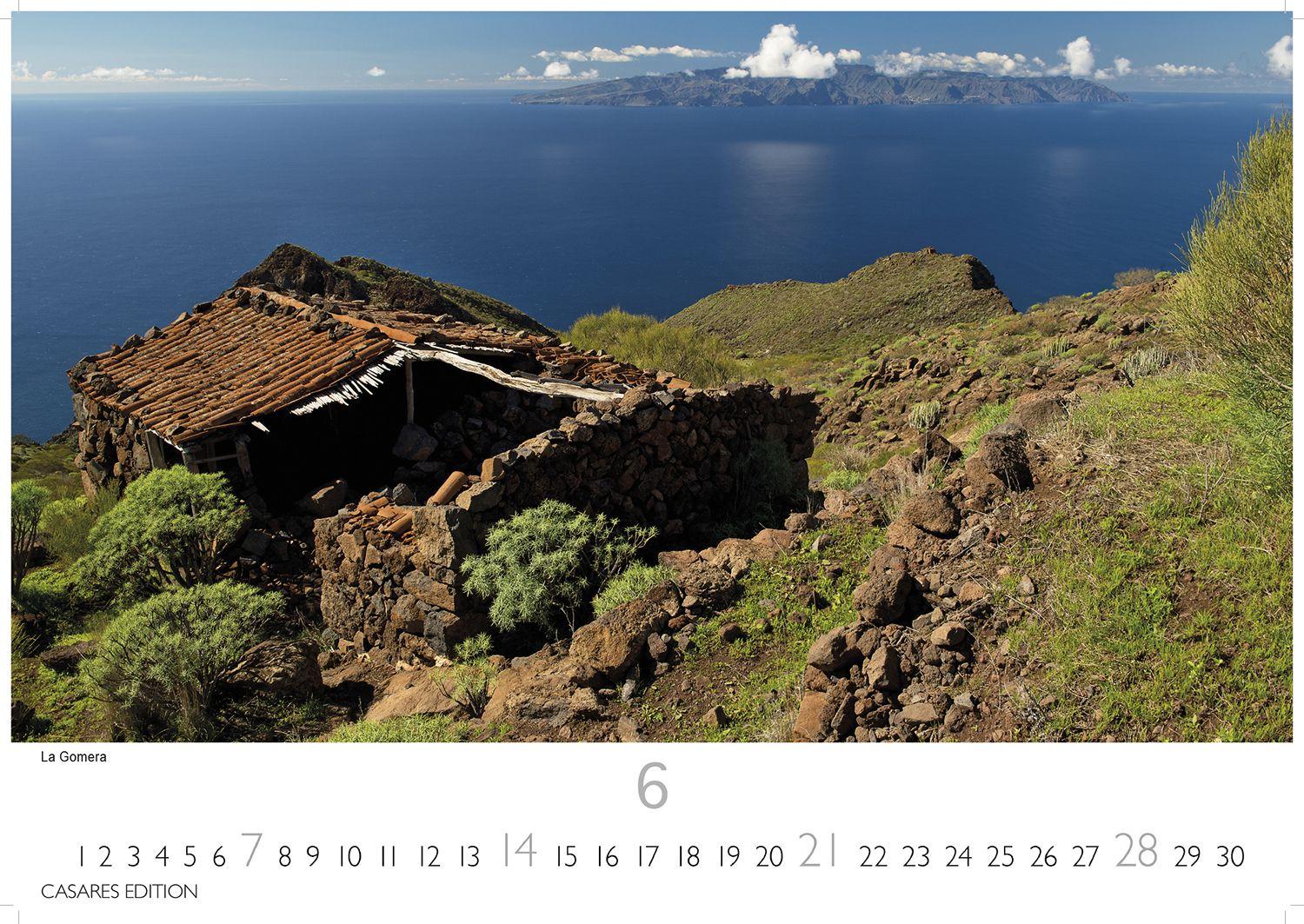 Beispielinhalt (Bild) La Gomera Kalender 2026 - Wandkalender | Fotokalender Spanien 24x35 cm - Atemberaubender . mit den schönsten Motiven der Kanareninsel