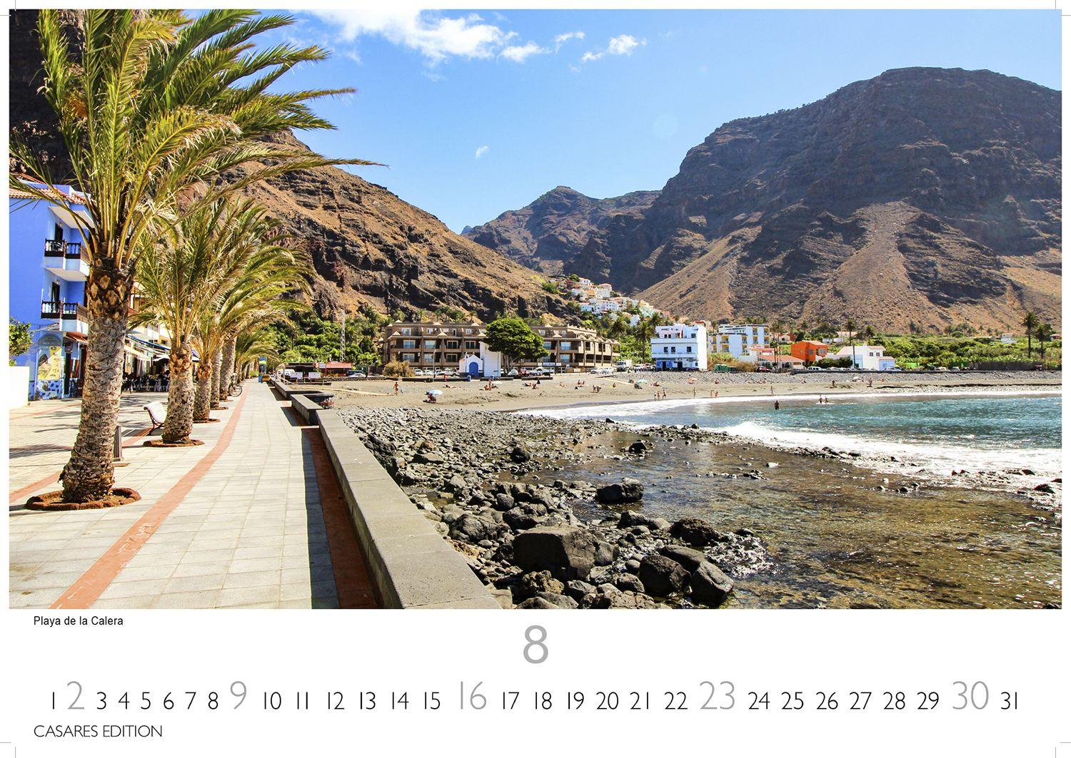 Beispielinhalt (Bild) La Gomera Kalender 2026 - Wandkalender | Fotokalender Spanien 24x35 cm - Atemberaubender . mit den schönsten Motiven der Kanareninsel