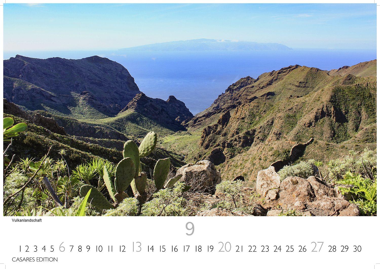 Beispielinhalt (Bild) La Gomera Kalender 2026 - Wandkalender | Fotokalender Spanien 24x35 cm - Atemberaubender . mit den schönsten Motiven der Kanareninsel