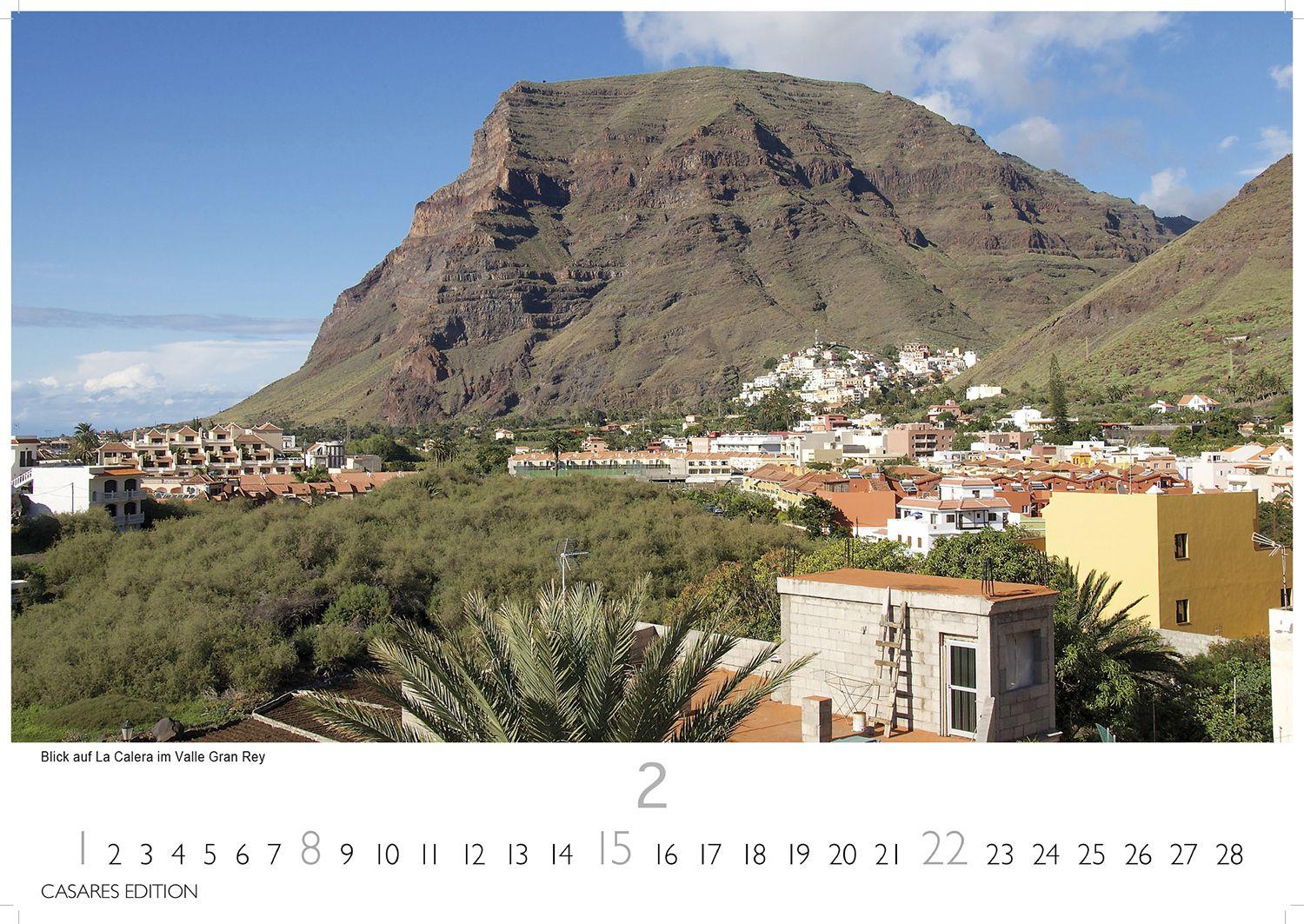 Beispielinhalt (Bild) La Gomera Kalender 2026 - Wandkalender | Fotokalender Spanien 24x35 cm - Atemberaubender . mit den schönsten Motiven der Kanareninsel